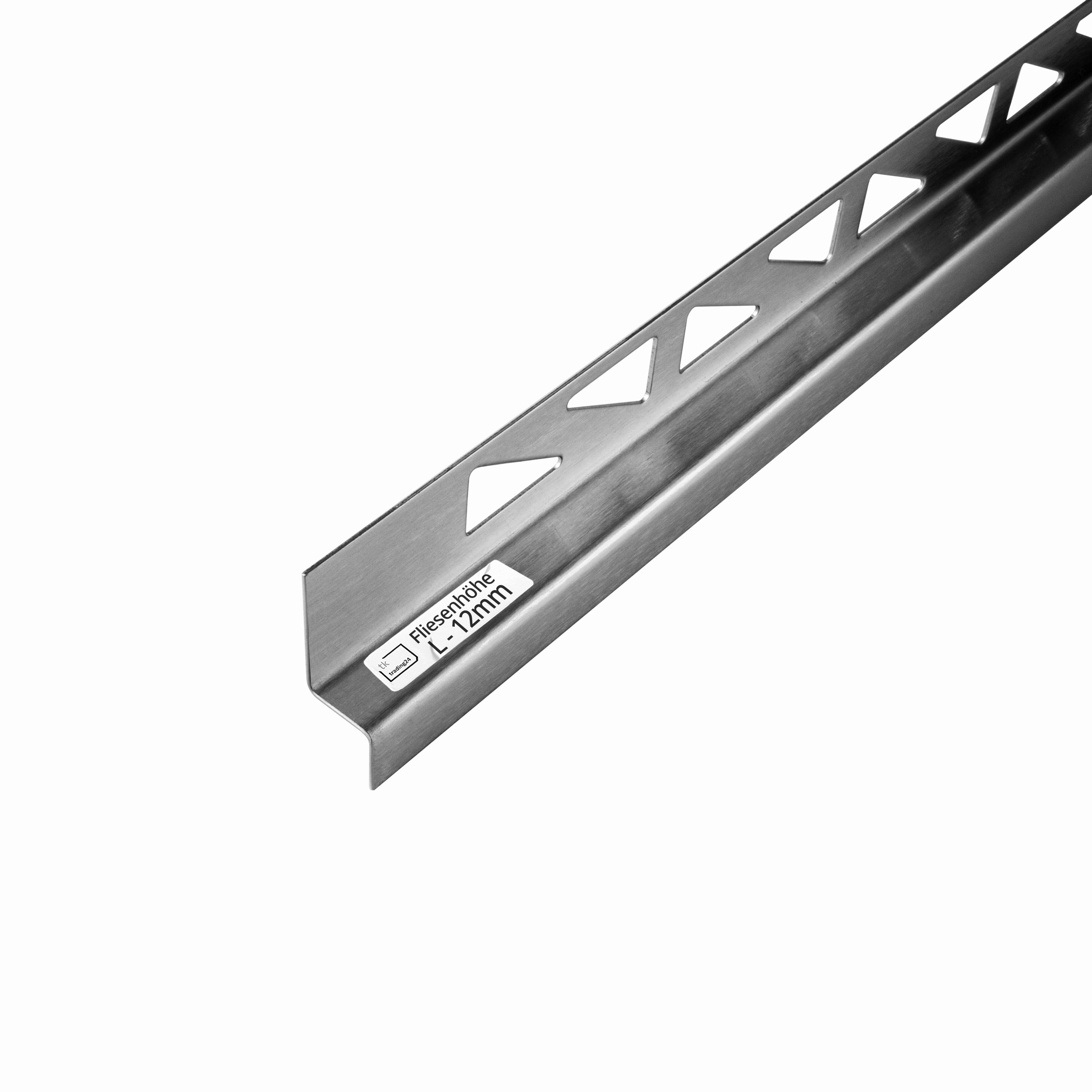 Dusch-, Wand-, Keil-Profil Gefälleprofil begehbare Dusche gebürstet 12mm Typ 6 - Links - 200cm