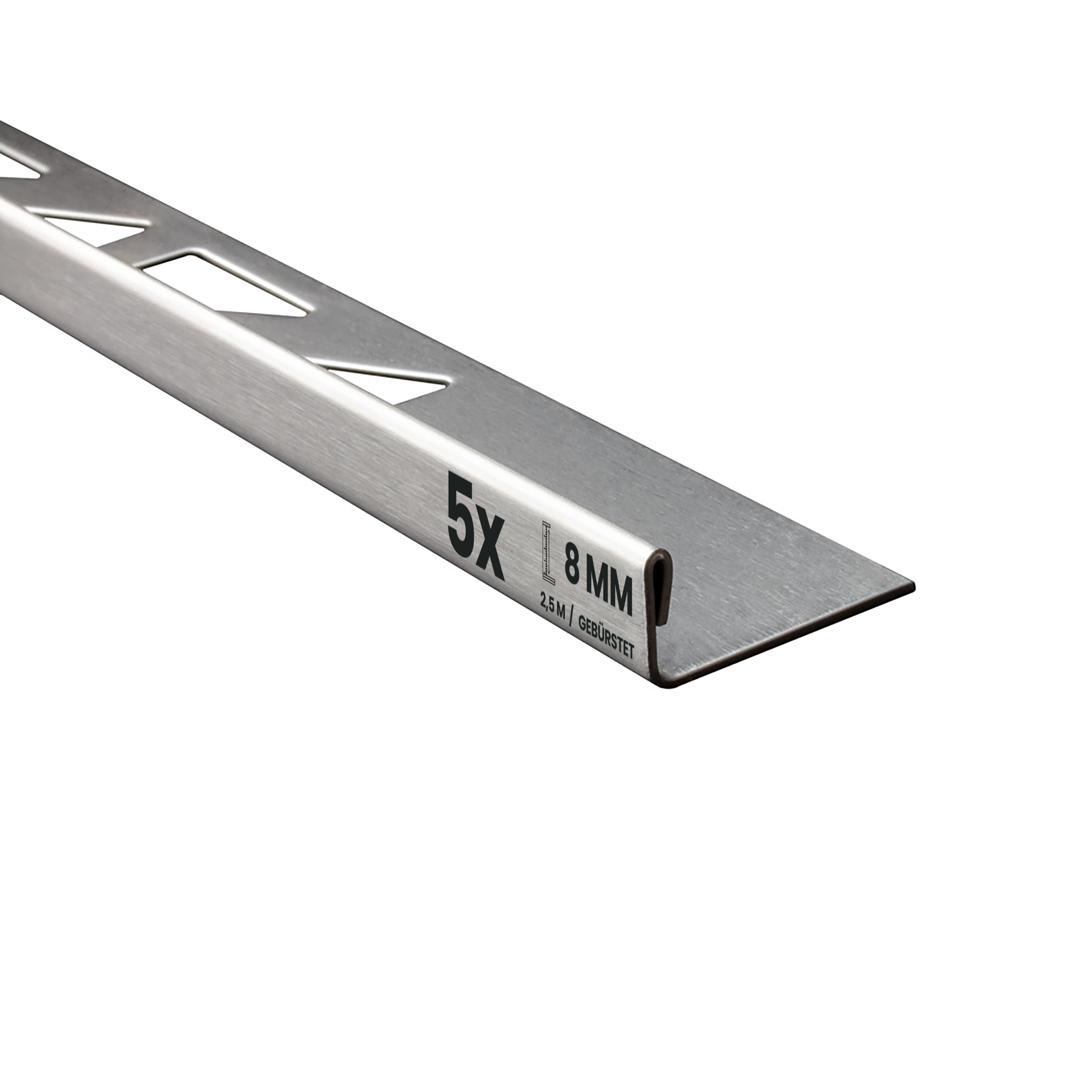5x L-Profil Edelstahlschiene Fliesenschiene Fliesenprofil L250cm 8mm gebürstet 5x L-Profil Edelstahlschiene Fliesenschiene Fliesenprofil L250cm 8mm gebürstet