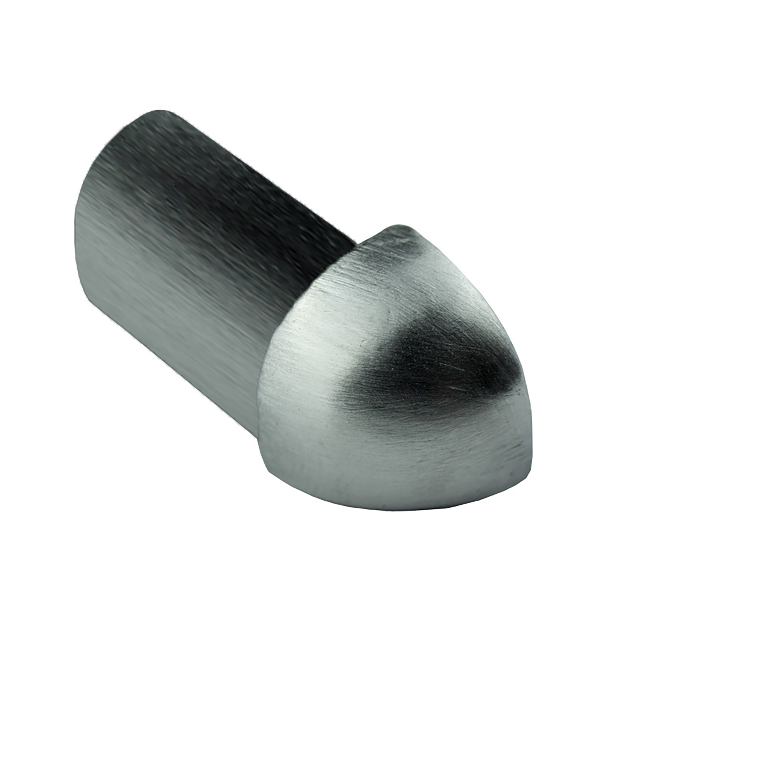 Viertelkreis Ausseneck Vollmaterial Edelstahl V2A 12mm gebürstet