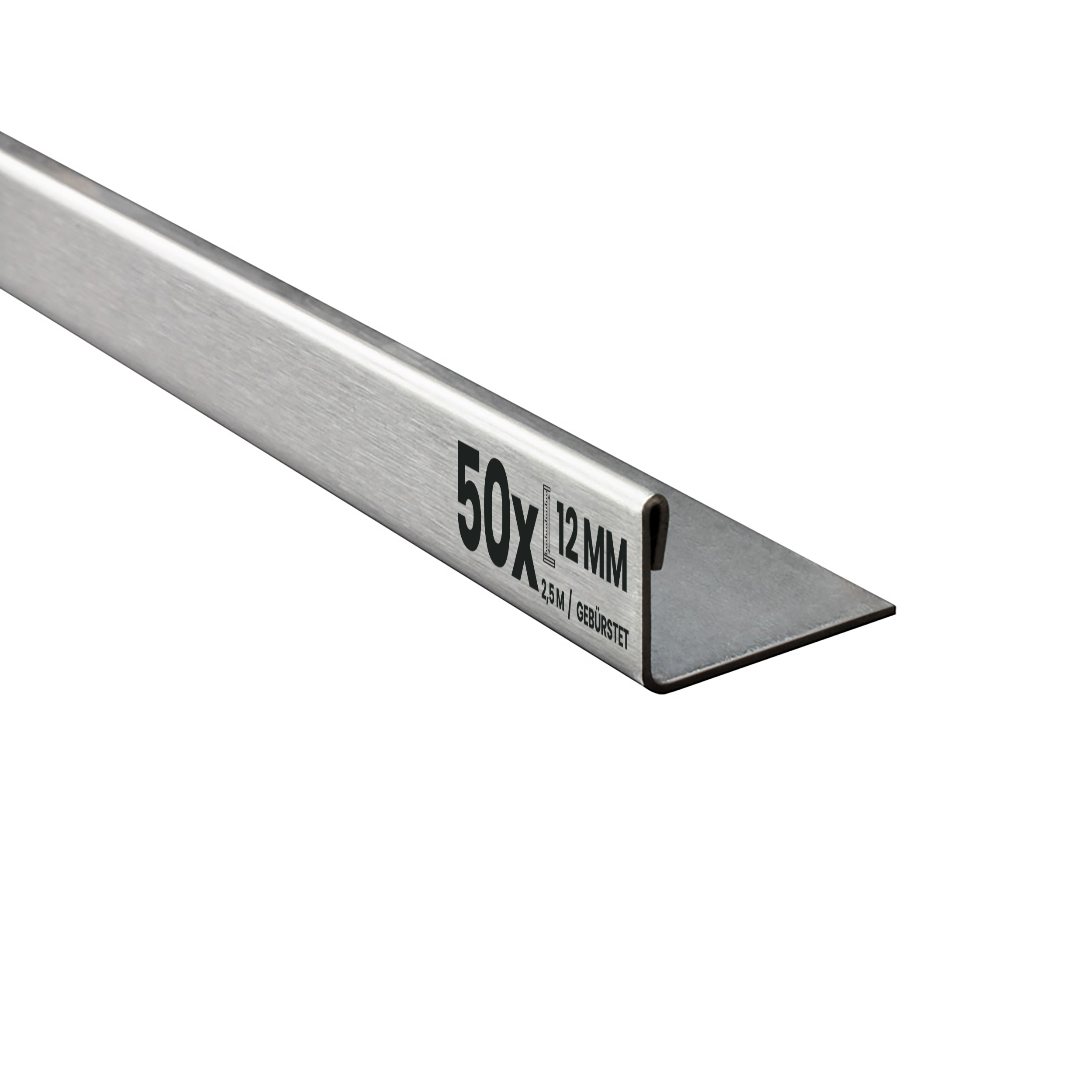 50x L-Profil Edelstahlschiene Fliesenschiene Fliesenprofil L250cm 12mm gebürstet 50x L-Profil Edelstahlschiene Fliesenschiene Fliesenprofil L250cm 12mm gebürstet