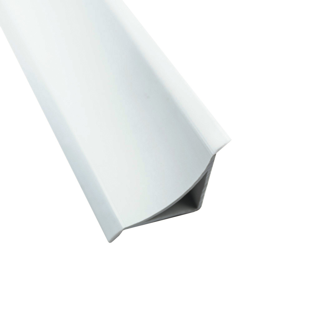 Abdeckschiene für Badewannen Spültisch mit Dichtlippe PVC weiss 33mm PVC