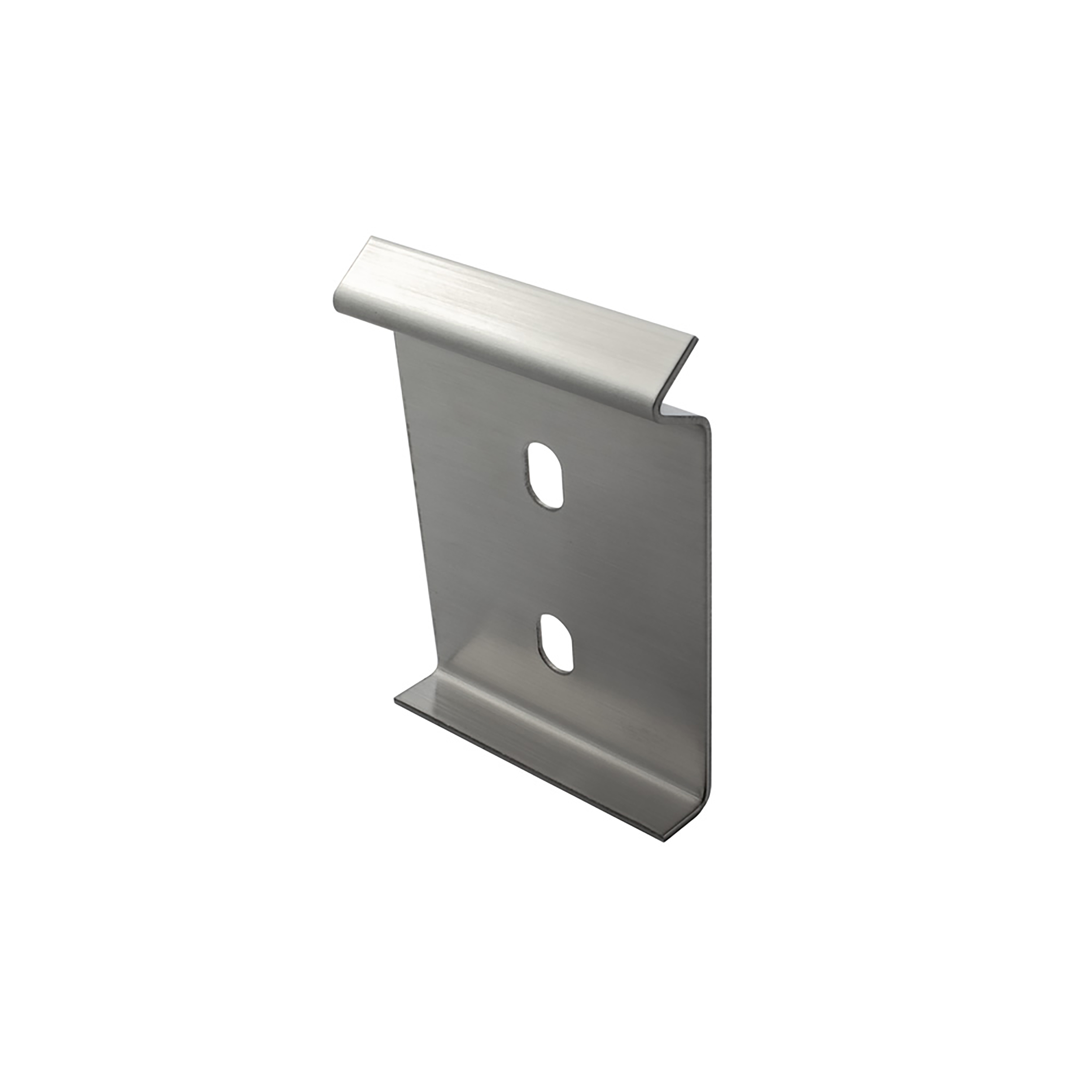 Sockelleiste Edelstahl Fußbodenleisten V2A L250cm 60mm silber gebürstet Halter