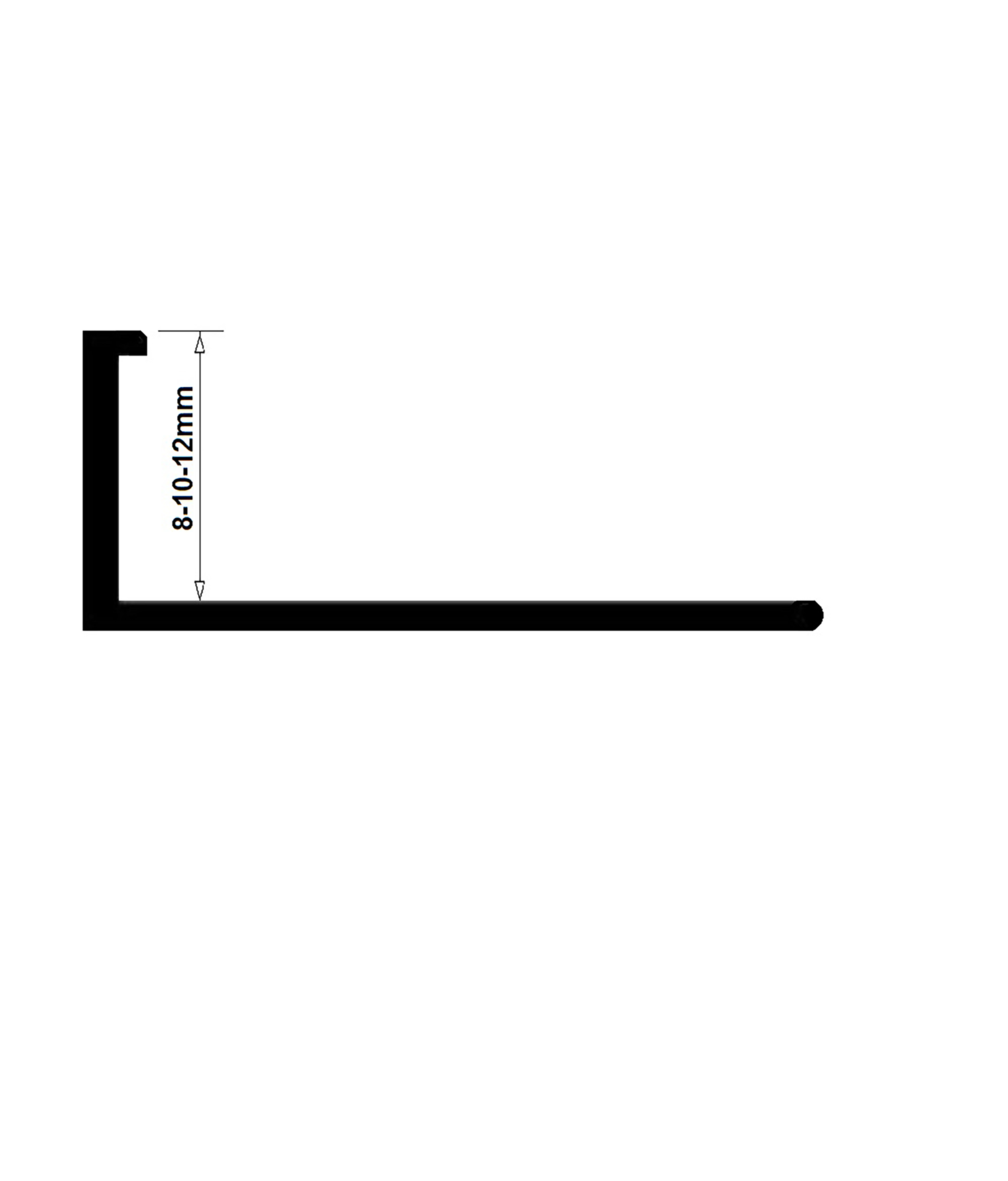 Alu L-Profil Fliesenschiene Fliesenprofil silber matt L270cm 10mm