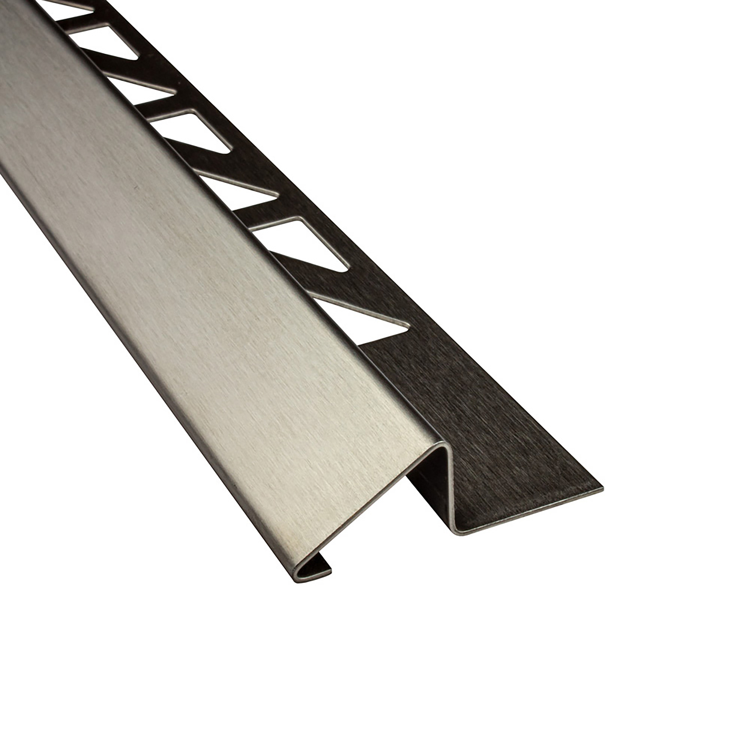 Anpassungsprofil Edelstahl Übergang Fliesenleiste Profil V2A 2,5m 12mm gebürstet