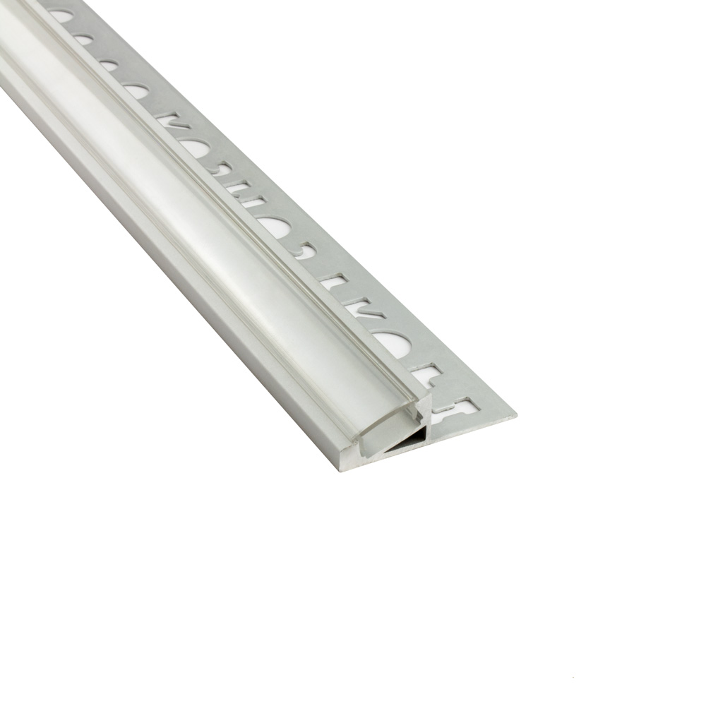T77 LED Alu Fliesenprofil 10mm silber 20° 1m klar T77 LED Alu Fliesenprofil 10mm silber 20° 2m klar