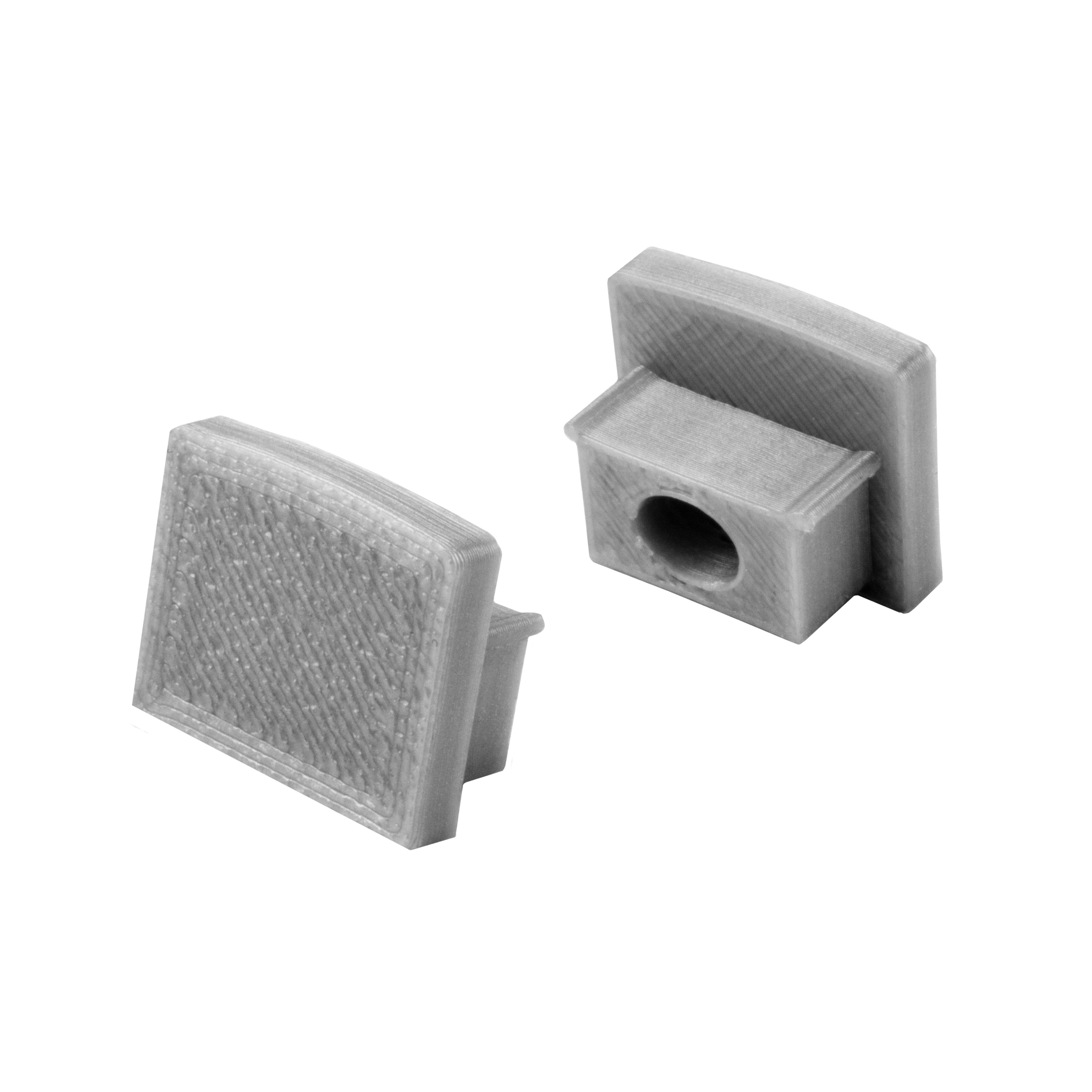 T77 LED Alu Fliesenprofil 10mm silber 2x Endkappen