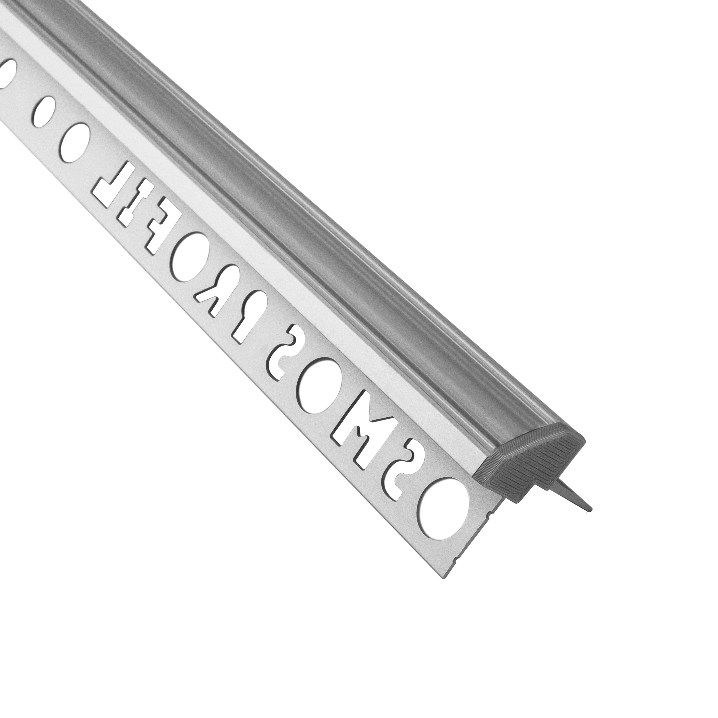 C-T77 LED Alu Fliesenprofil Ecke aussen 12mm silber 1m klar