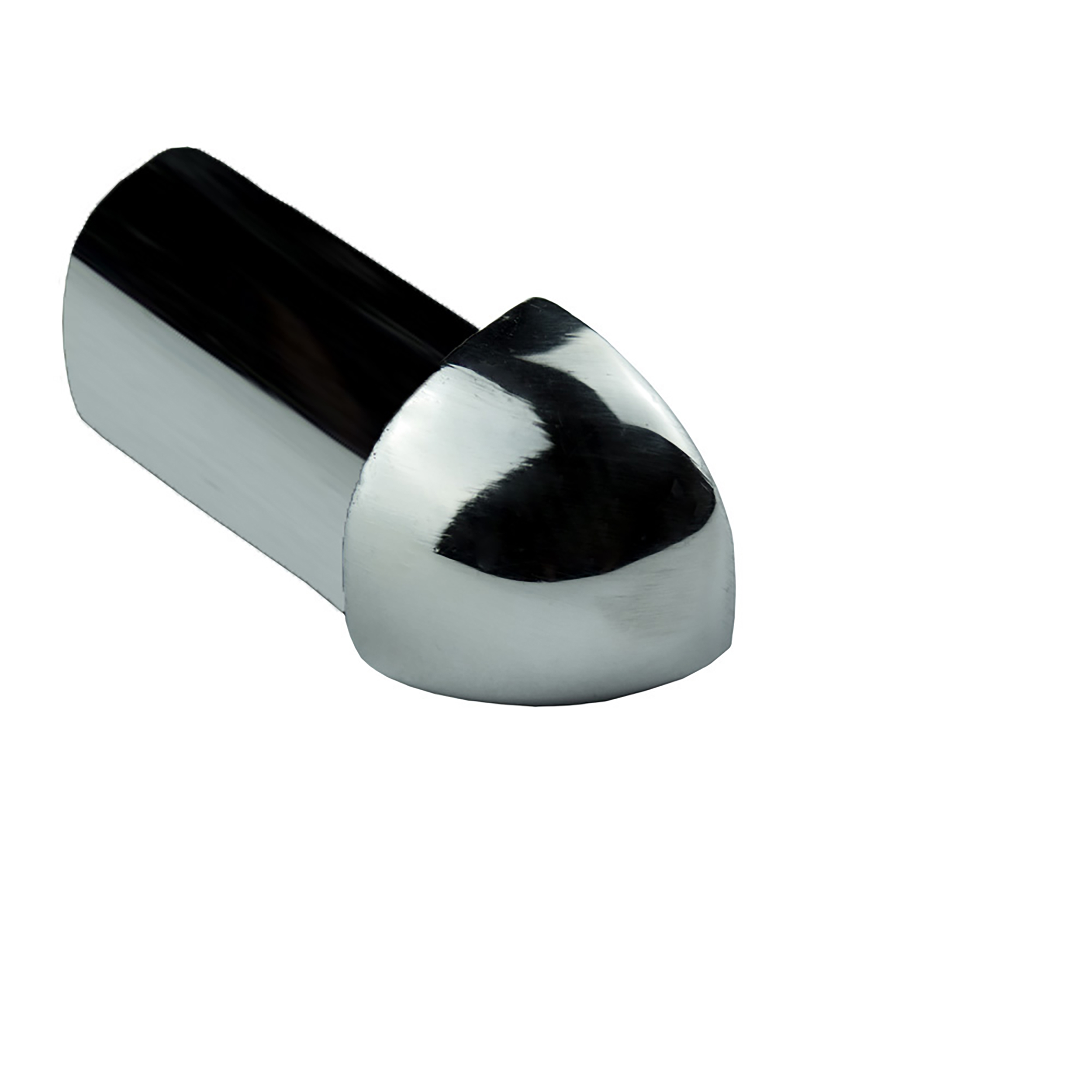 Viertelkreis Ausseneck Vollmaterial Edelstahl V2A 12mm glänzend