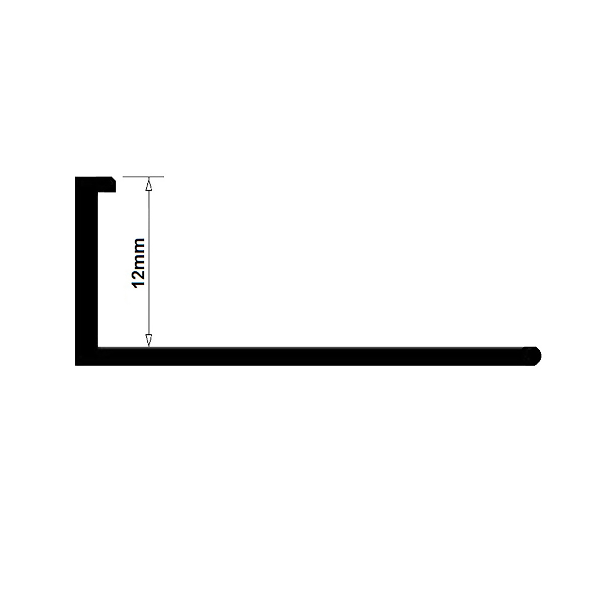 Alu L-Profil Fliesenschiene Fliesenprofil Schiene L270cm 12mm weiss matt Alu L-Profil Fliesenschiene Fliesenprofil Schiene L270cm 12mm weiss matt