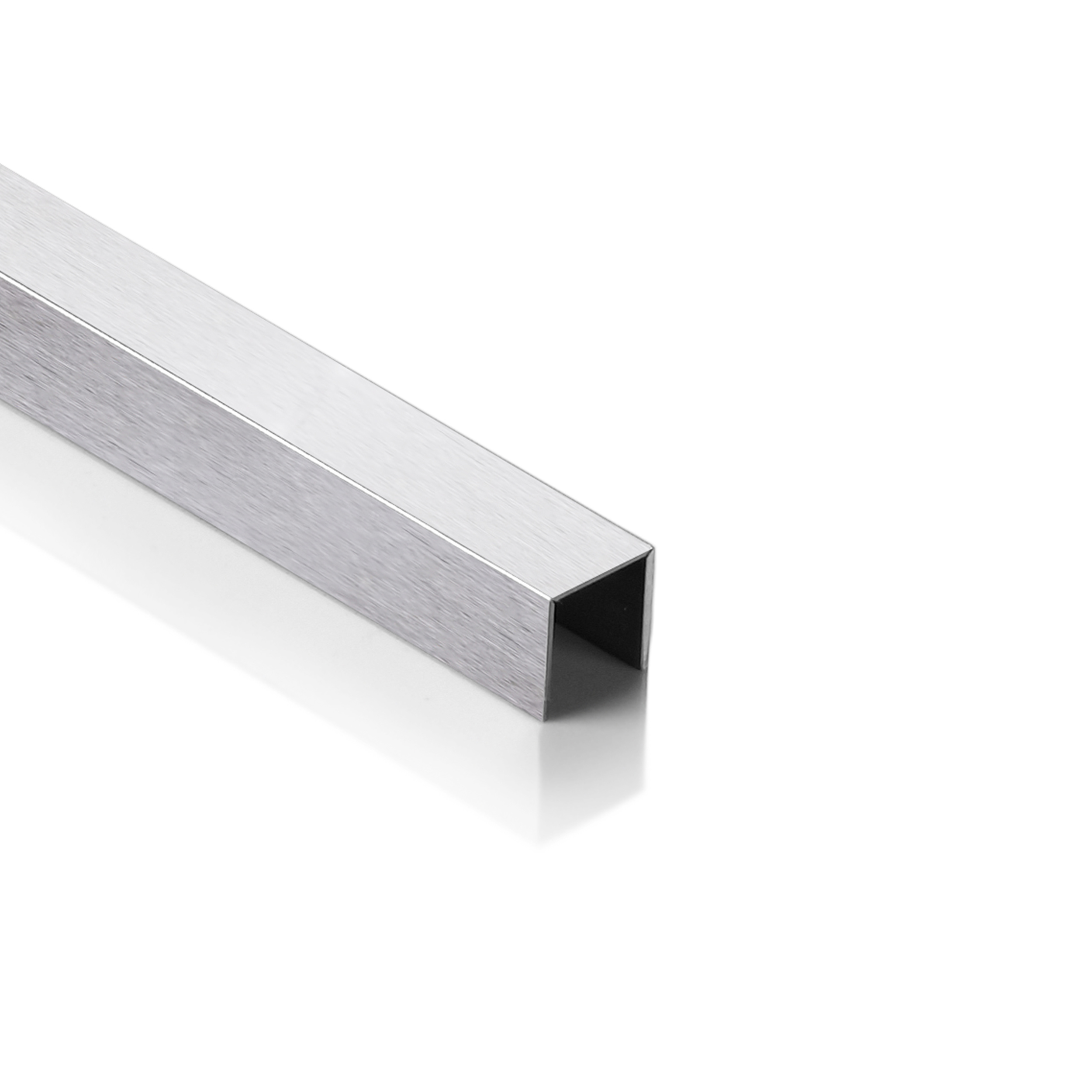 Deko Bordüre U-Profil Zierleiste Fliesenschiene Edelstahl V2A L250cm 10mm silber gebürstet Deko Bordüre U-Profil Zierleiste Fliesenschiene Edelstahl V2A L250cm 10mm silber gebürstet