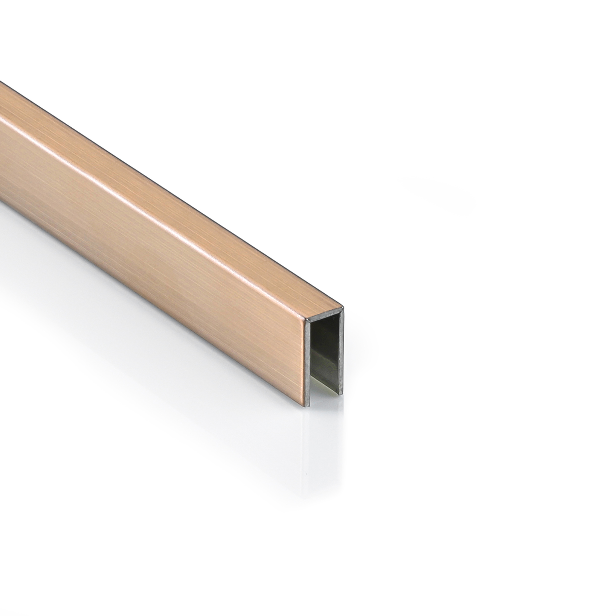 Deko Bordüre U-Profil Zierleiste Fliesenschiene Edelstahl V2A L250cm 3mm rose gebürstet Deko Bordüre U-Profil Zierleiste Fliesenschiene Edelstahl V2A L250cm 3mm rose gebürstet