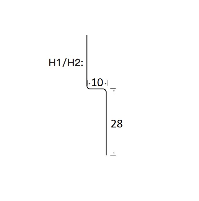 Dusch-, Wand-, Keil-Profil Gefälleprofil begehbare Dusche gebürstet 10mm Typ 4 - Rechts - 100cm