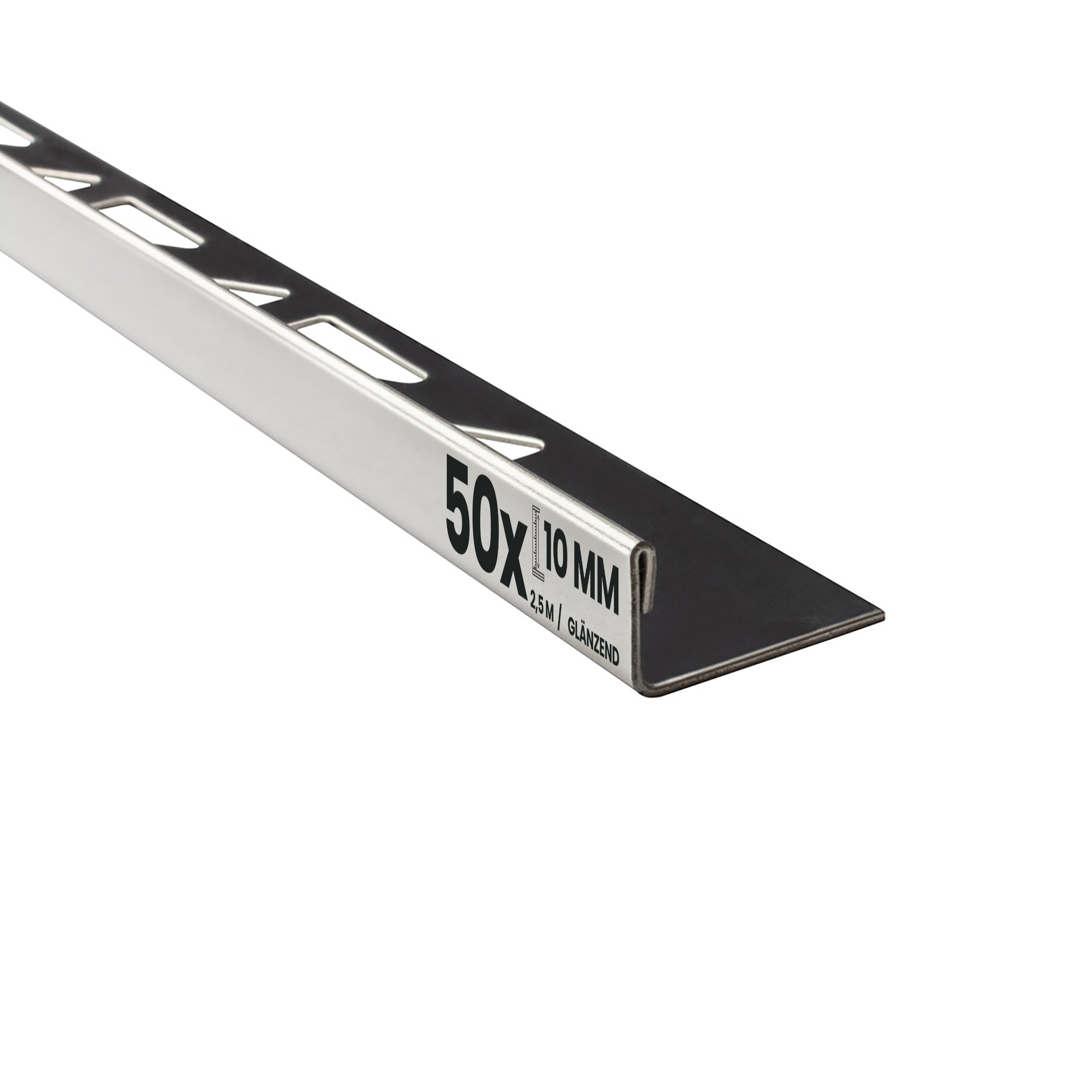 50x L-Profil Edelstahlschiene Fliesenschiene Fliesenprofil L250cm 10mm glänzend 50x L-Profil Edelstahlschiene Fliesenschiene Fliesenprofil L250cm 10mm glänzend