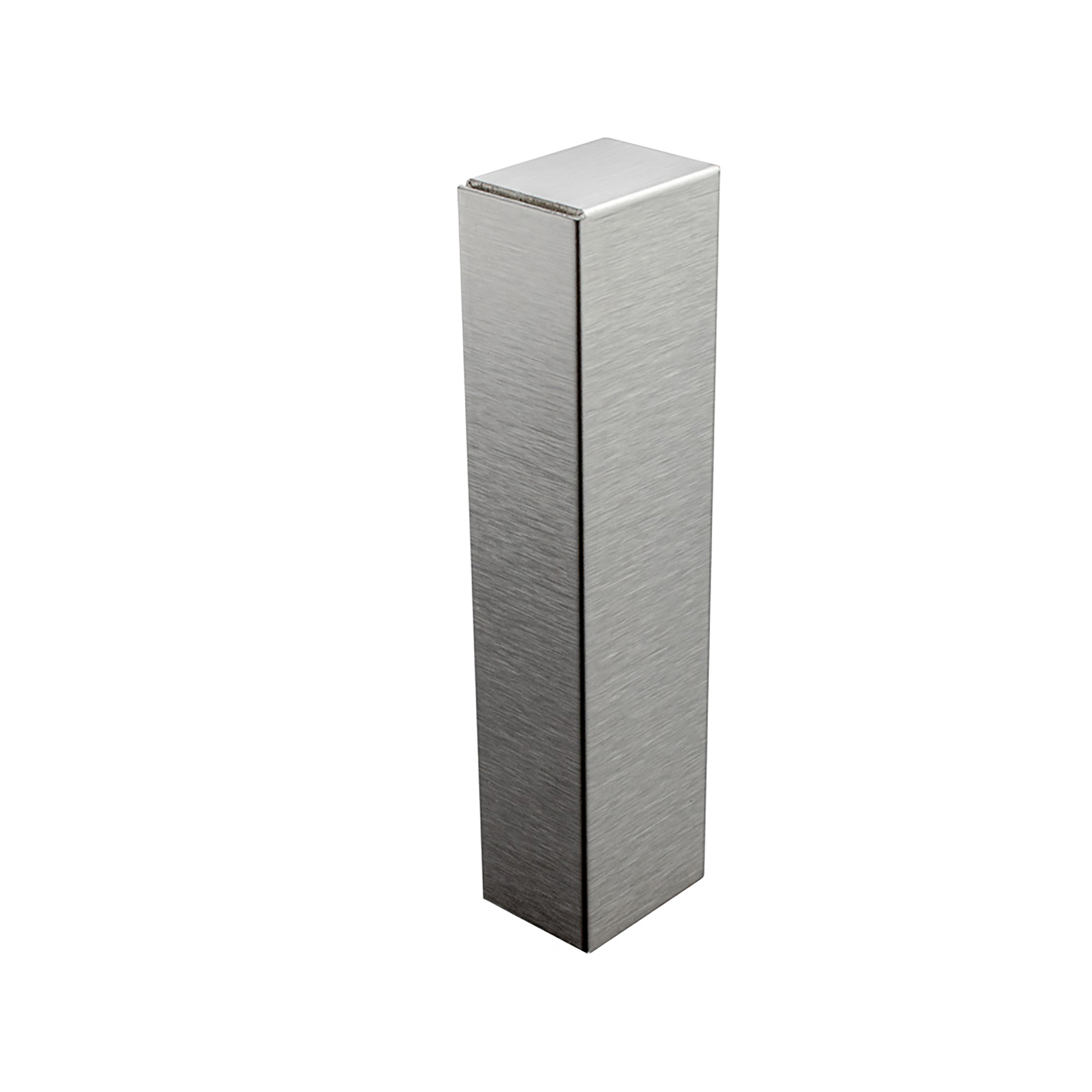 Sockelleiste Edelstahl Fußbodenleisten V2A L250cm 60mm silber gebürstet Endkappe links