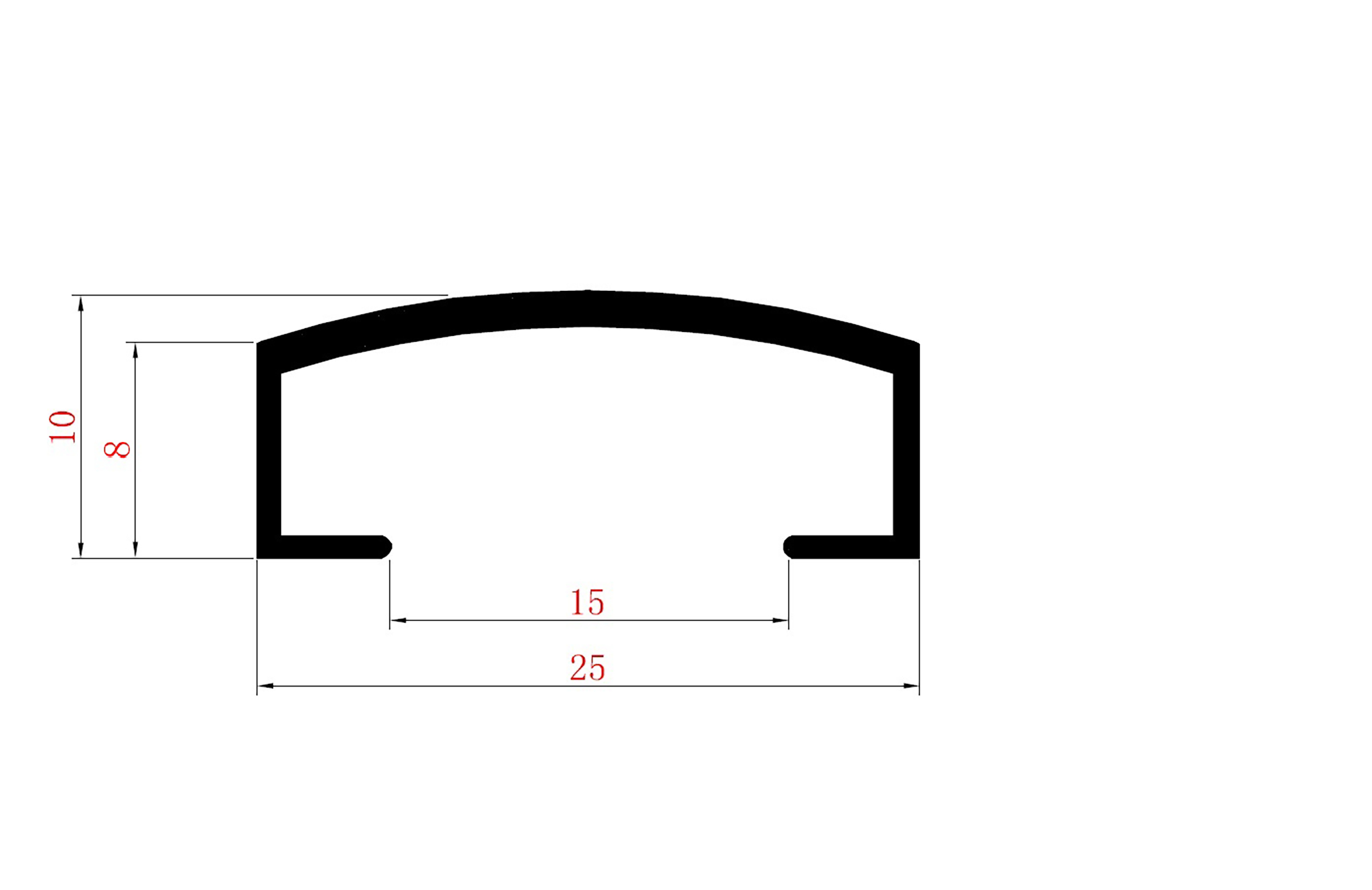 Alu U-Profil Bordüre Fliesenschiene Dekoration silber L270cm 25mm matt