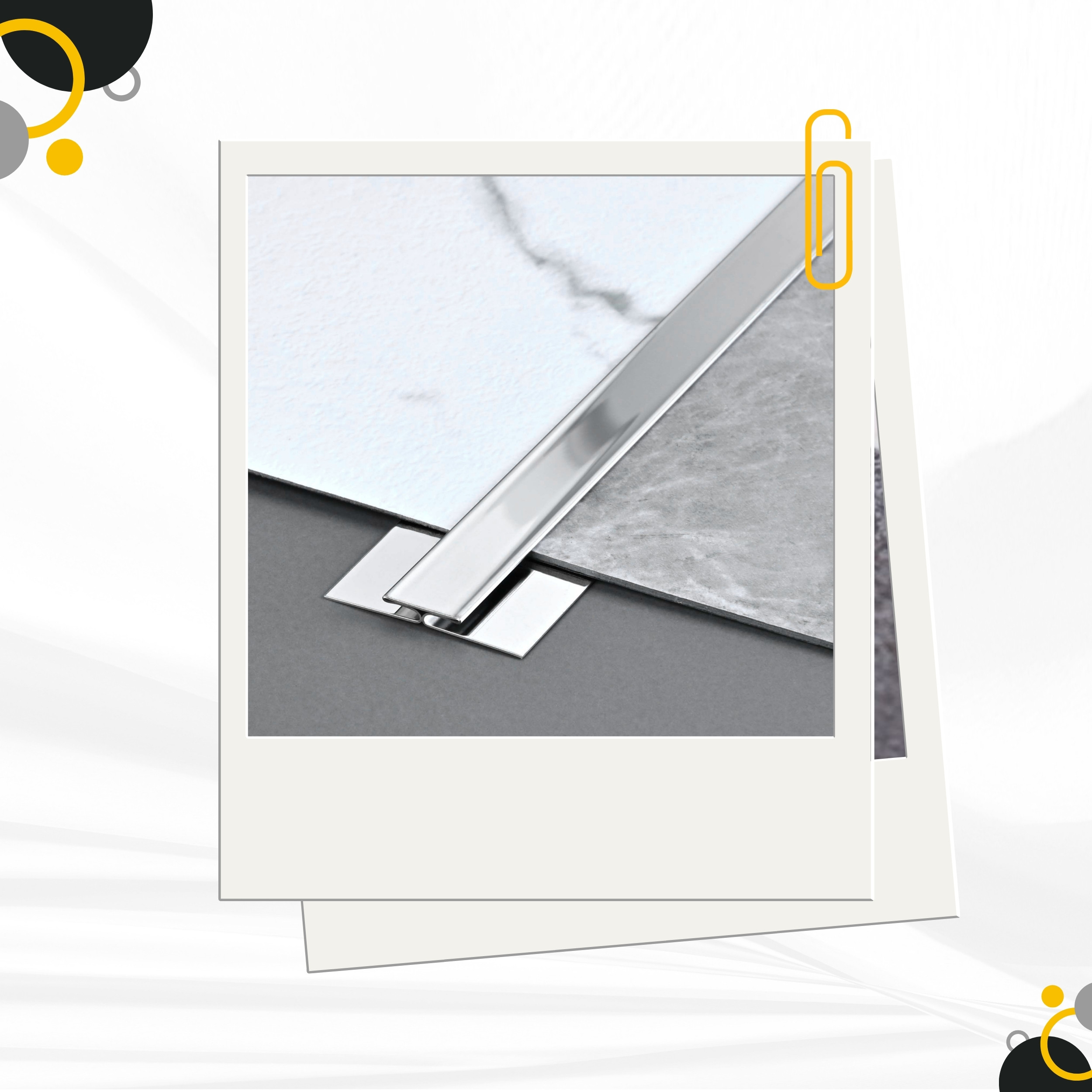 Vinyl Übergangsprofil H-Profil Edelstahl V2A, L250cm, H2mm, silber glänzend
