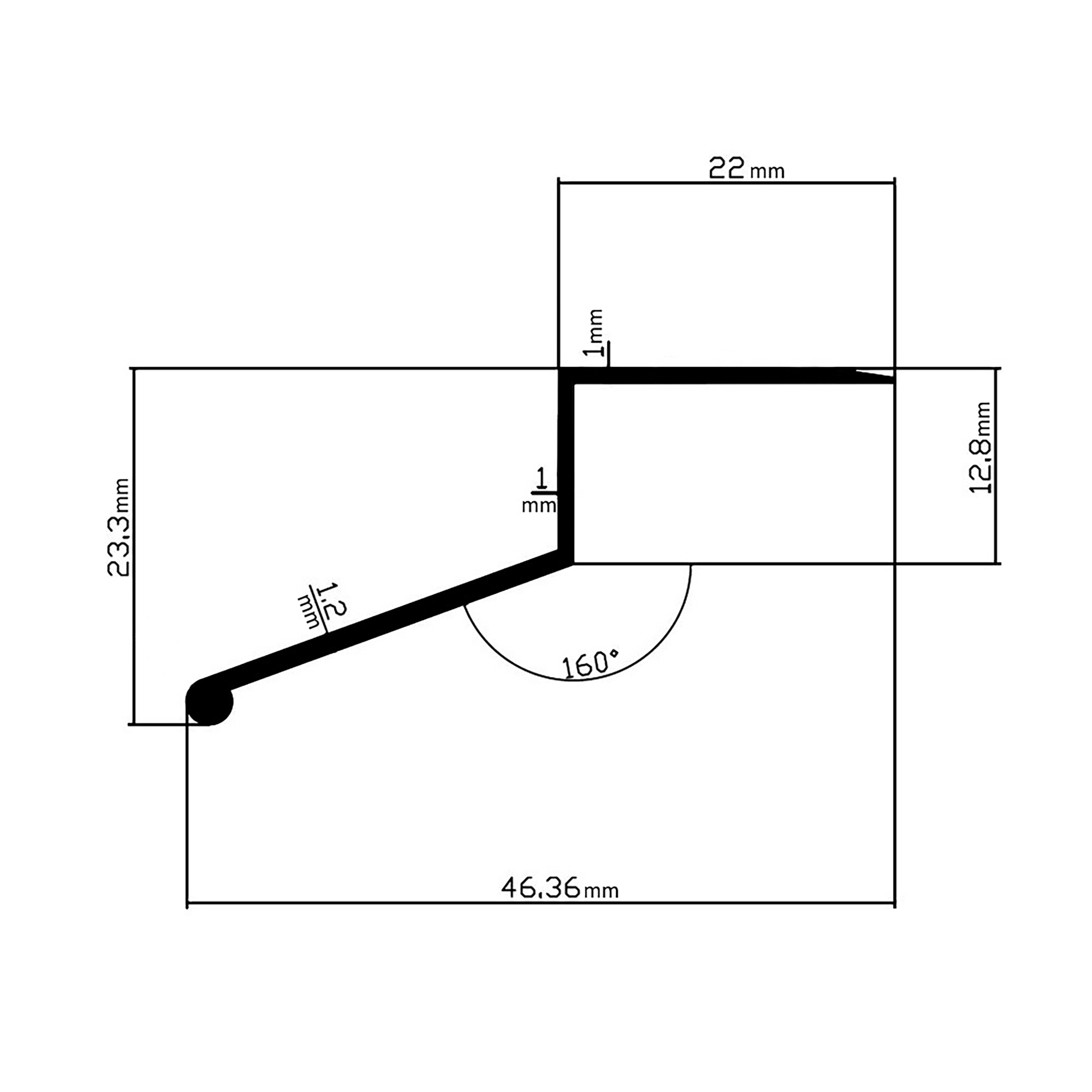 Alu Balkon Terrasse Abdeckprofil mit Abtropfkante Profil silber L300cm Alu Balkon Terrasse Abdeckprofil mit Abtropfkante Profil silber L300cm