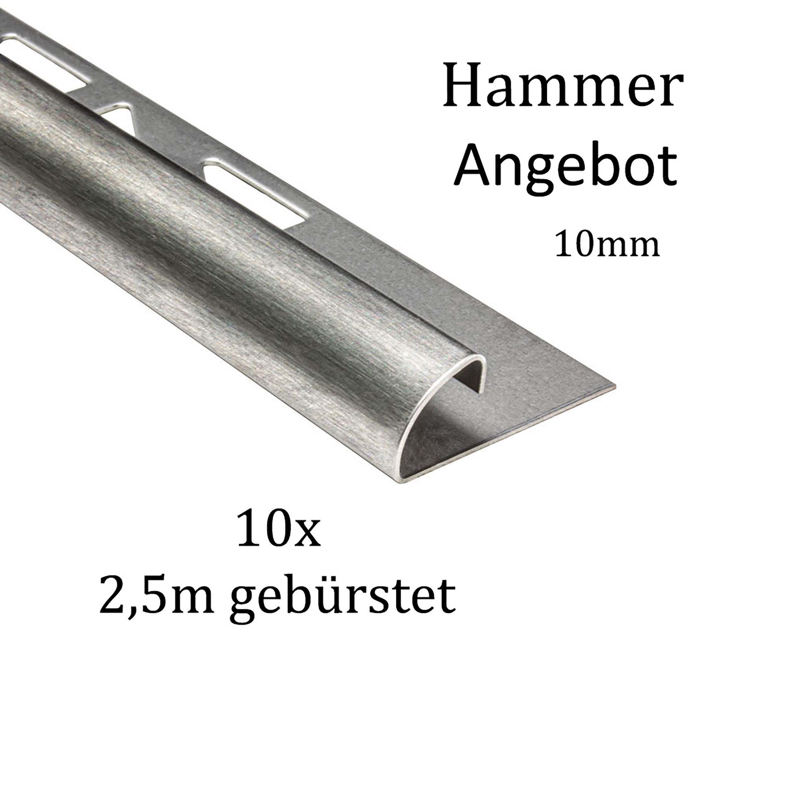 10x Viertelkreis Edelstahlschiene Fliesenschiene Fliesenprofil 25m10mm gebürstet 10x Viertelkreis Edelstahlschiene Fliesenschiene Fliesenprofil 25m10mm gebürstet