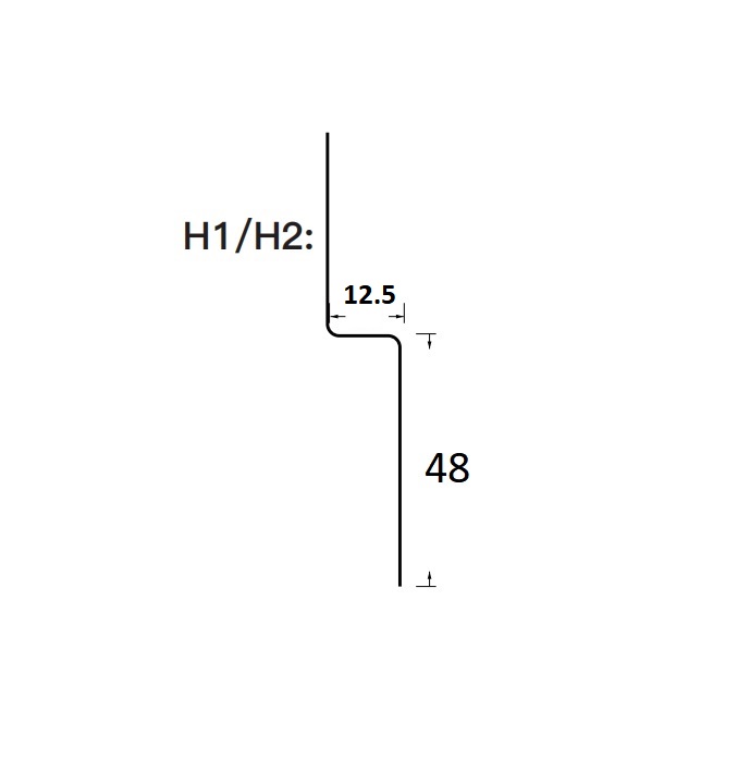 Dusch-, Wand-, Keil-Profil Gefälleprofil begehbare Dusche gebürstet 12mm Typ 6 - Rechts - 200cm