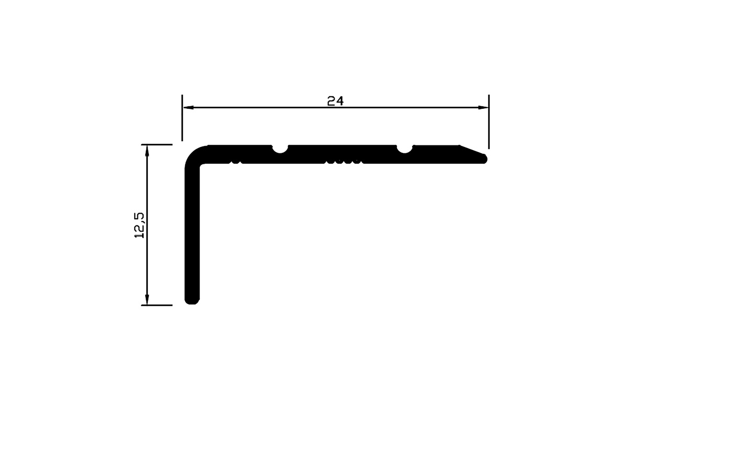 Alu L-Profil Treppe Fliesenschiene Laminat matt L270cm H12mm gold