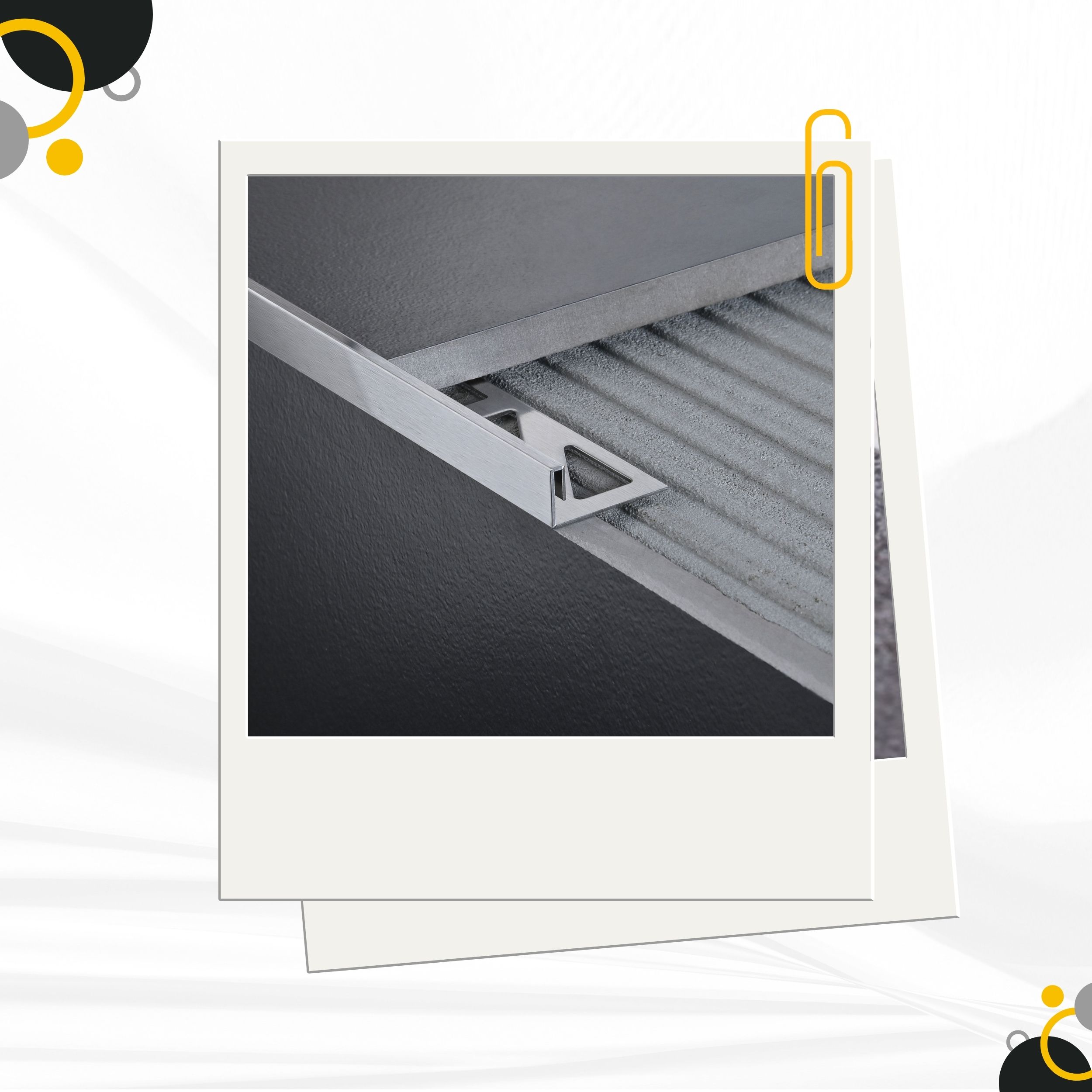 Slim-Line Edelstahl L-Profil Fliesenschiene V2A L250cm H10mm silber gebürstet