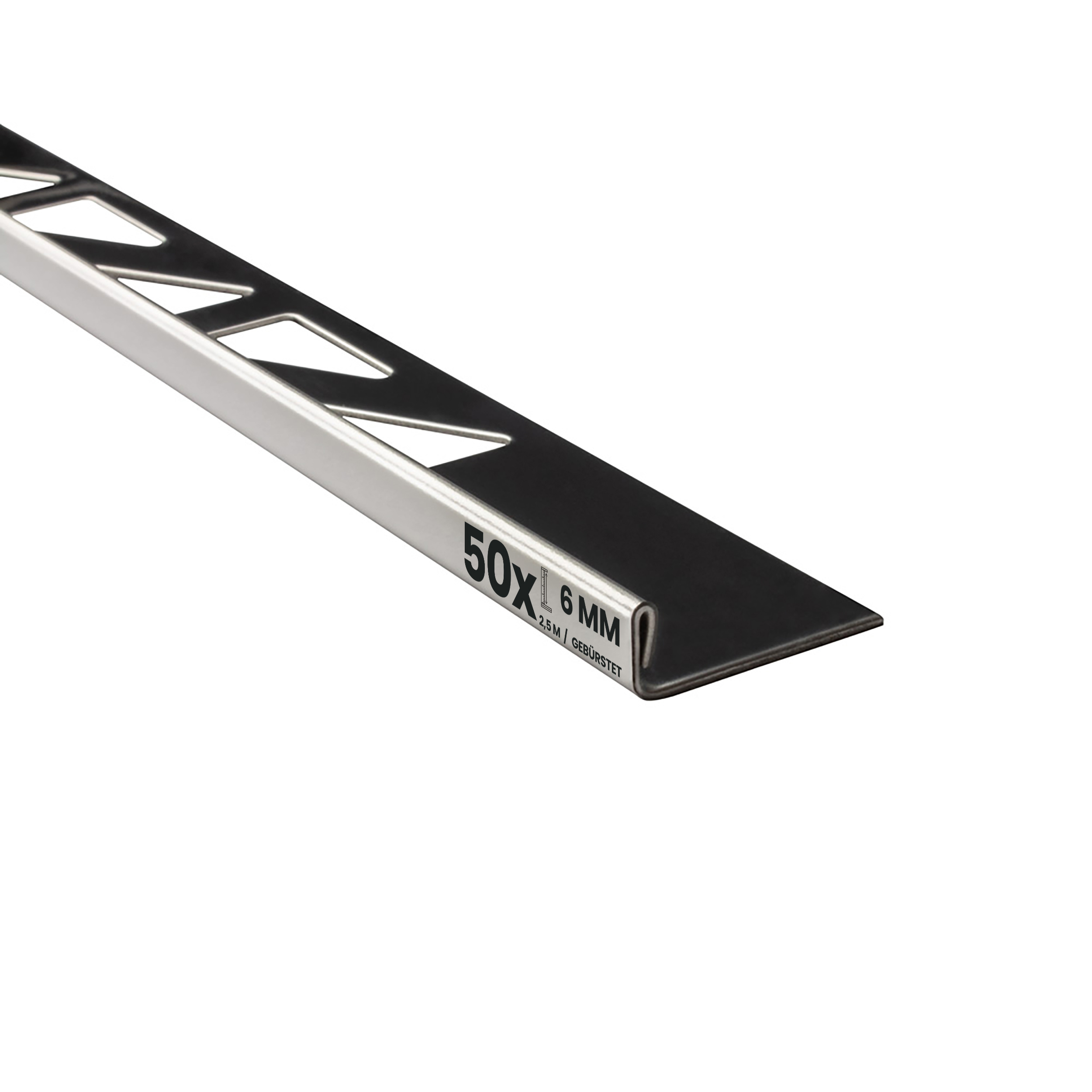 50x L-Profil Edelstahlschiene Fliesenschiene Fliesenprofil L250cm 6mm glänzend 50x L-Profil Edelstahlschiene Fliesenschiene Fliesenprofil L250cm 6mm glänzend