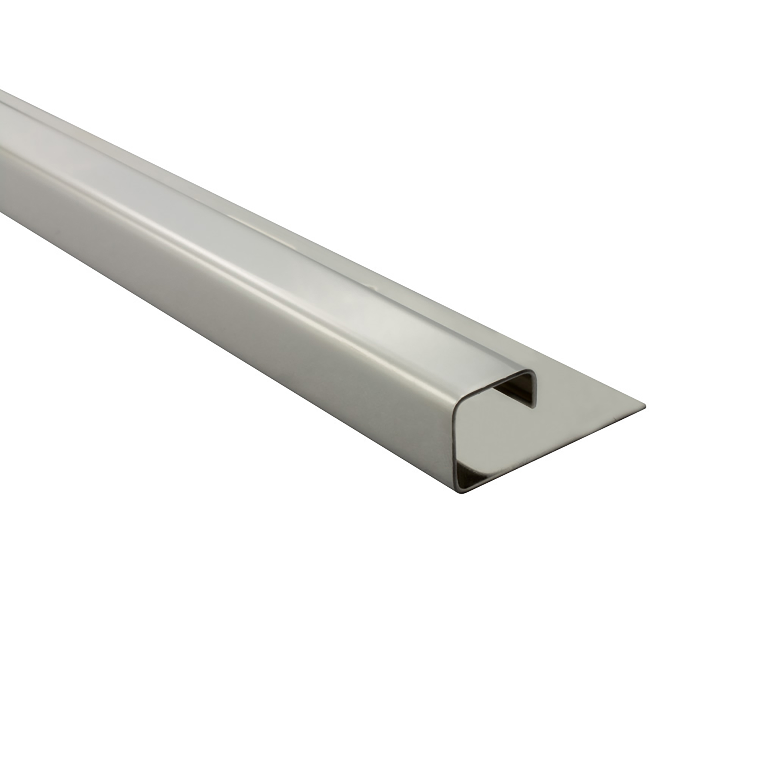 Quadrat Edelstahlschiene Profil Fliesenschiene Edelstahl V2A 2,5m 11mm glänzend