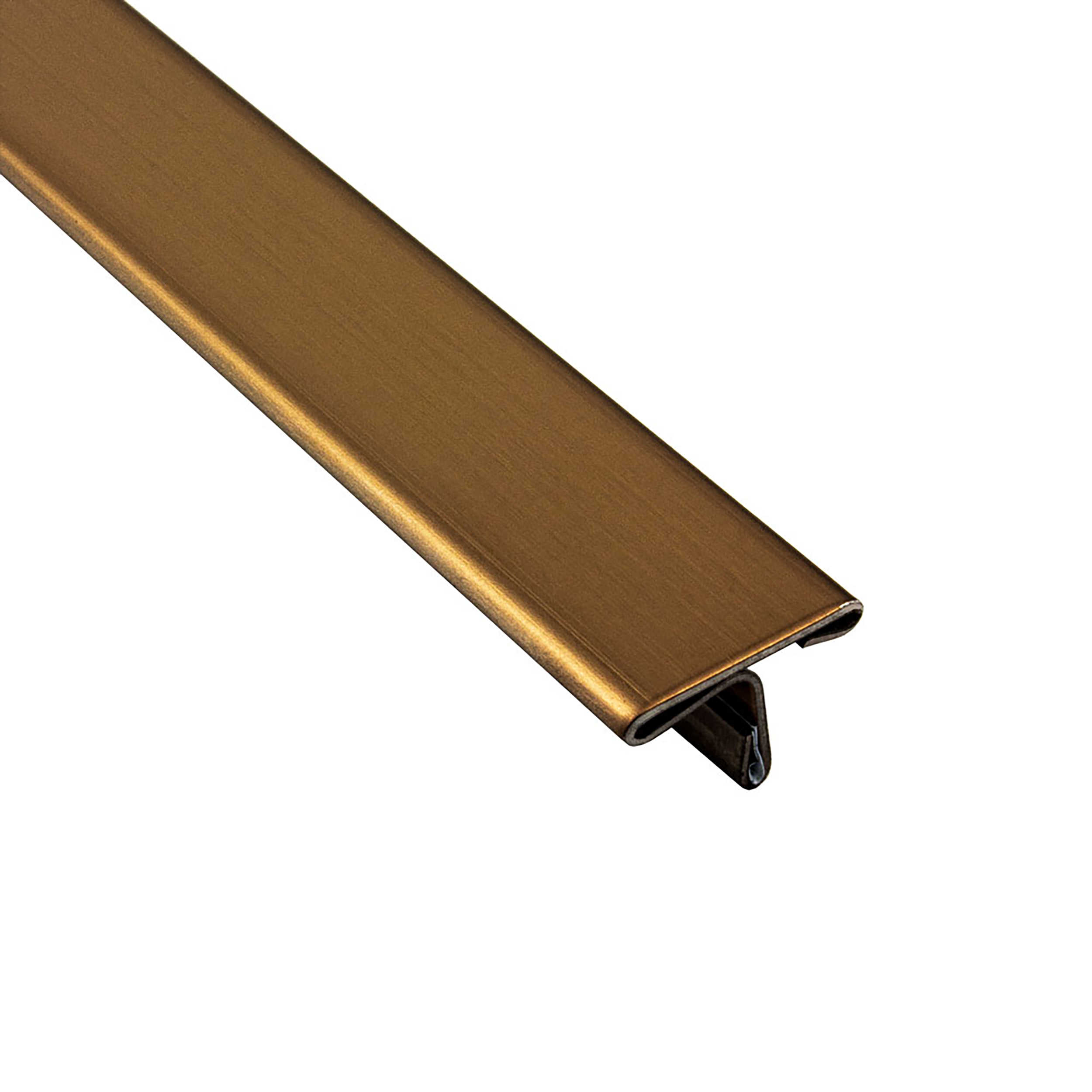 T-Profil Edelstahl Schiene Übergangsprofil V2A L250cm 15mm rose gebürstet