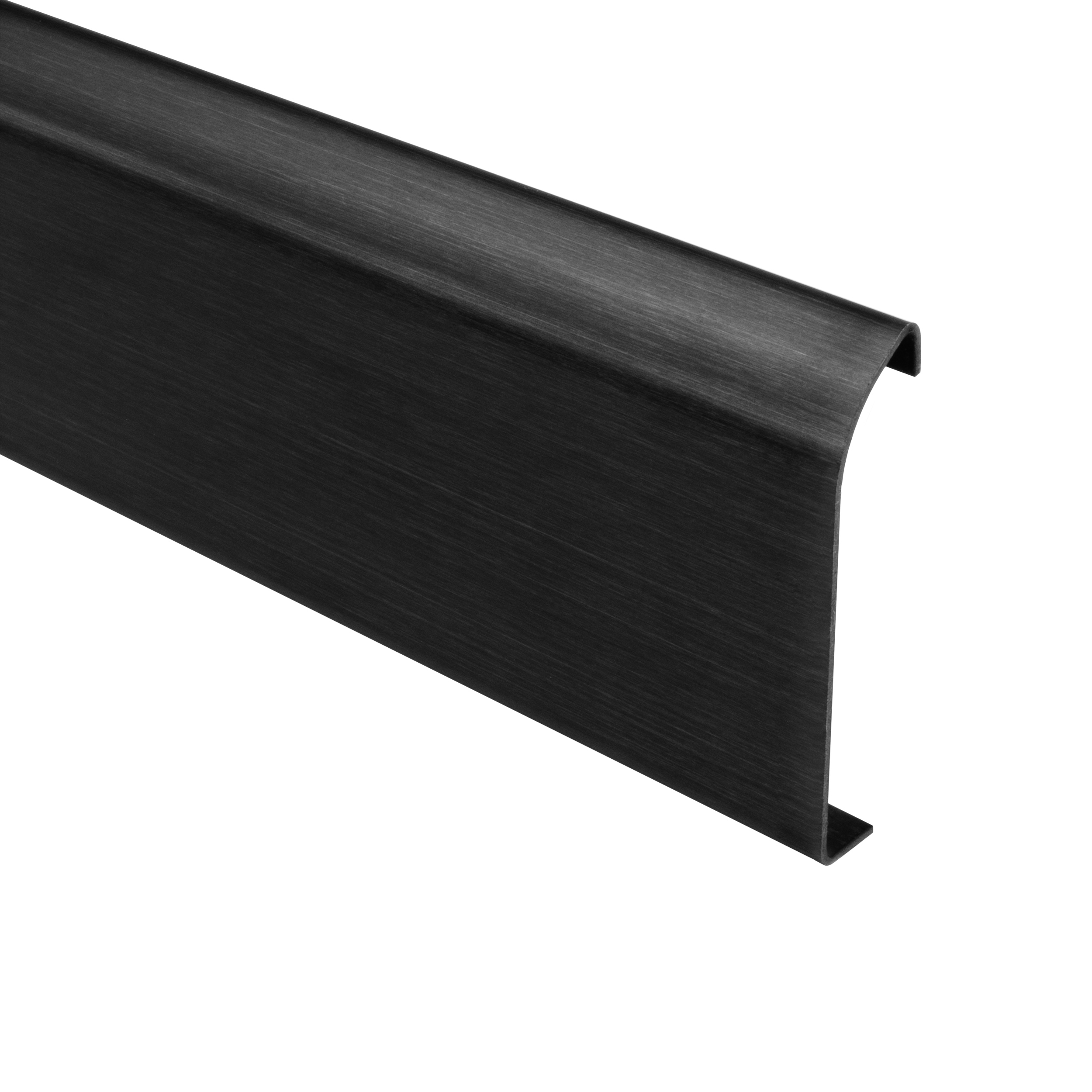 Sockelleiste Edelstahl Fußbodenleisten V2A L250cm 40mm schwarz anthrazit gebürstet Profil 2,5m