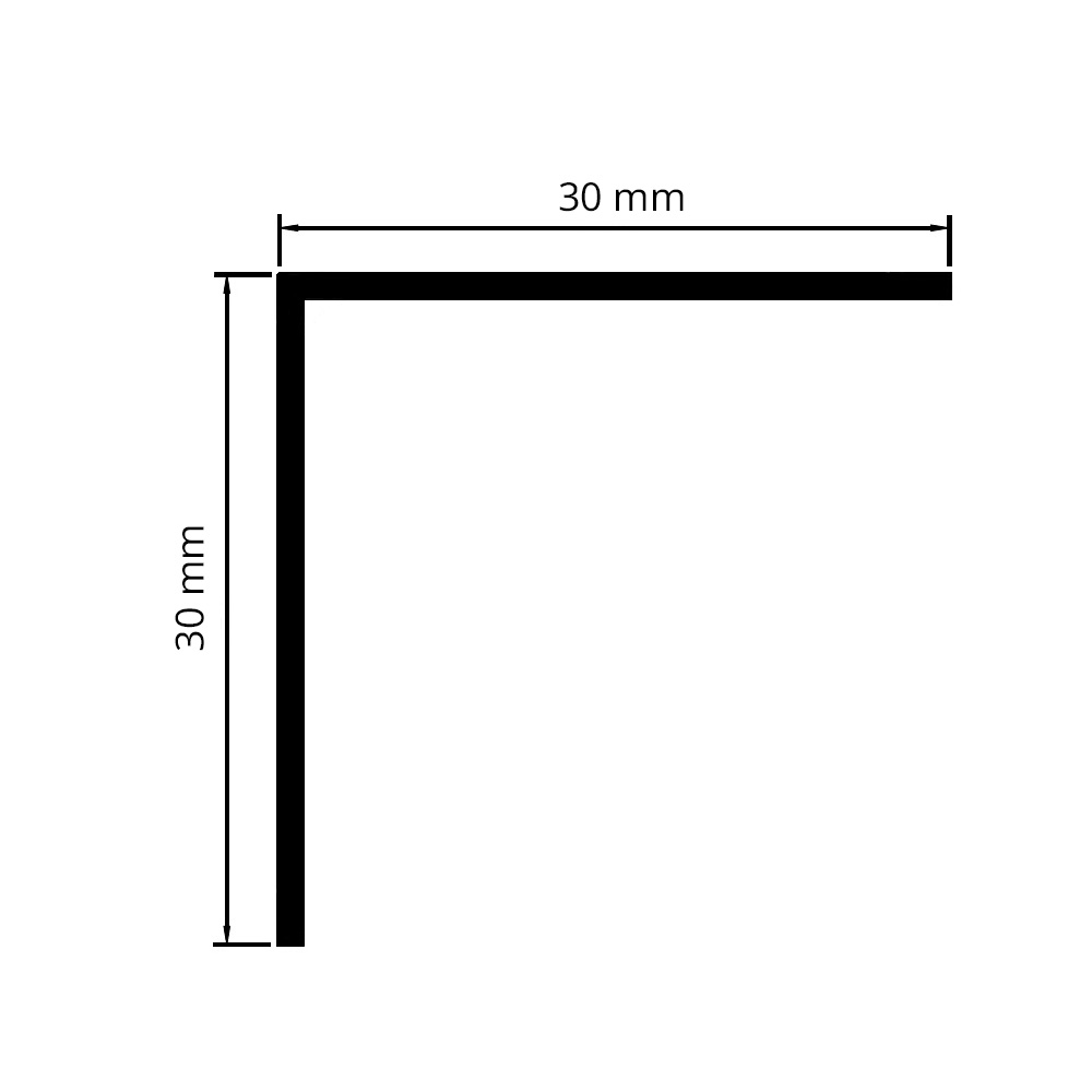PVC Winkel-Profil Kunststoff Kantenschutz Zierleiste Profil weiss 270cm 30mm PVC Winkel-Profil Kunststoff Kantenschutz Zierleiste Profil weiss 270cm 30mm