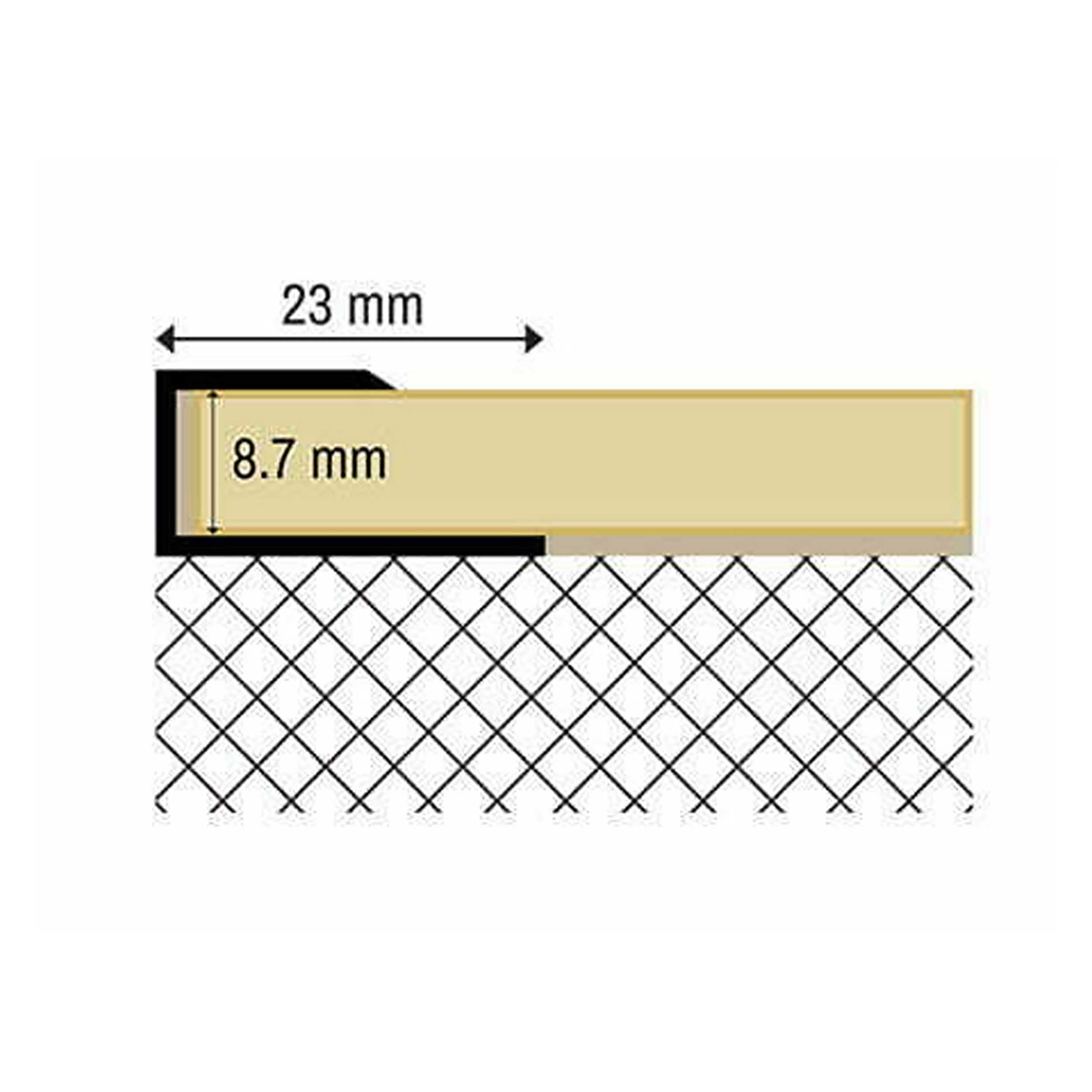 Alu Abschlussprofil Einschubprofil für Laminat Parkett gold matt 270cm