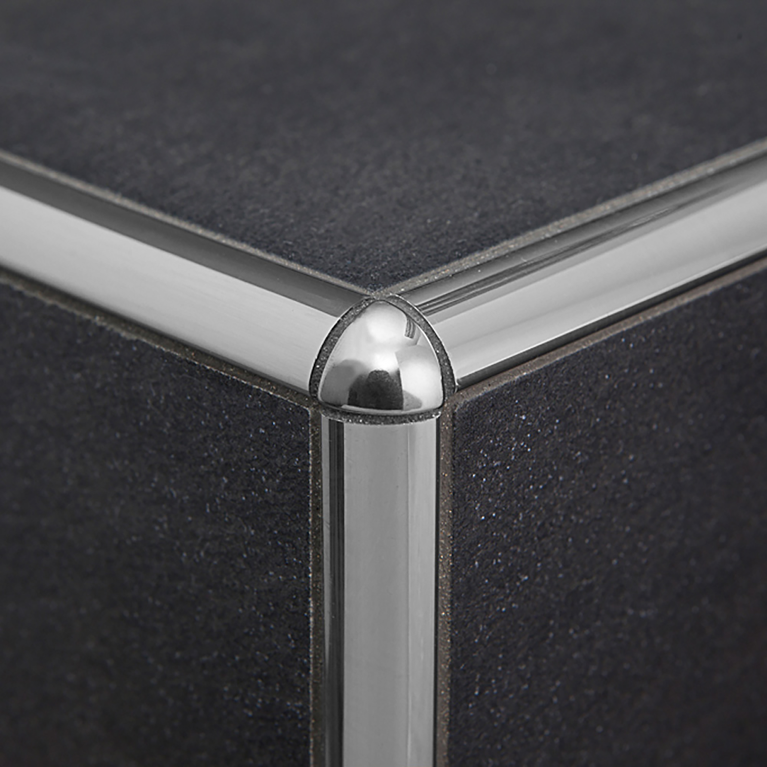 5x Viertelkreis Edelstahlschiene Fliesenschiene Fliesenprofil 2,5m 10mm glänzend