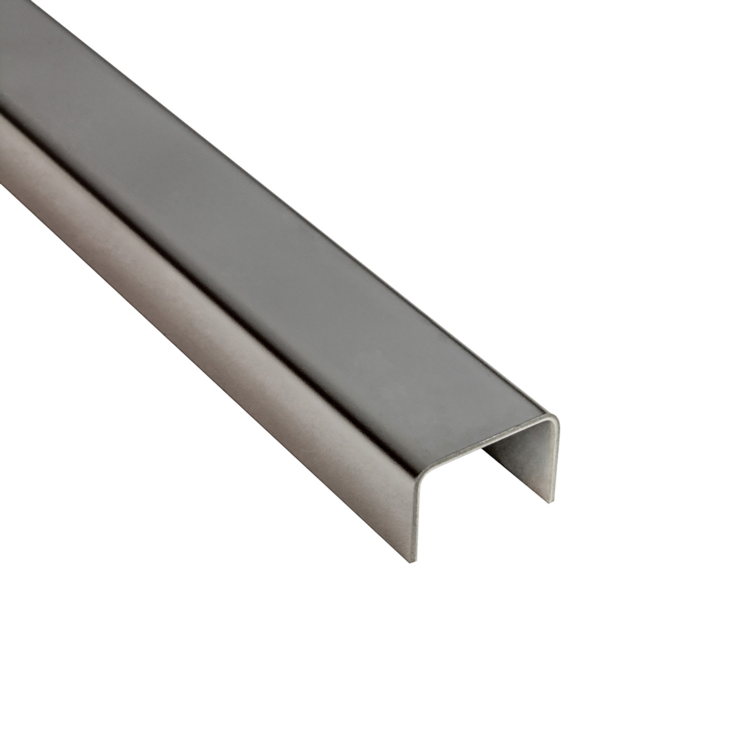 U Profil Edelstahlschiene Bordüre Fliesenschiene Edelstahl V2A L250cm H15mm glänzend