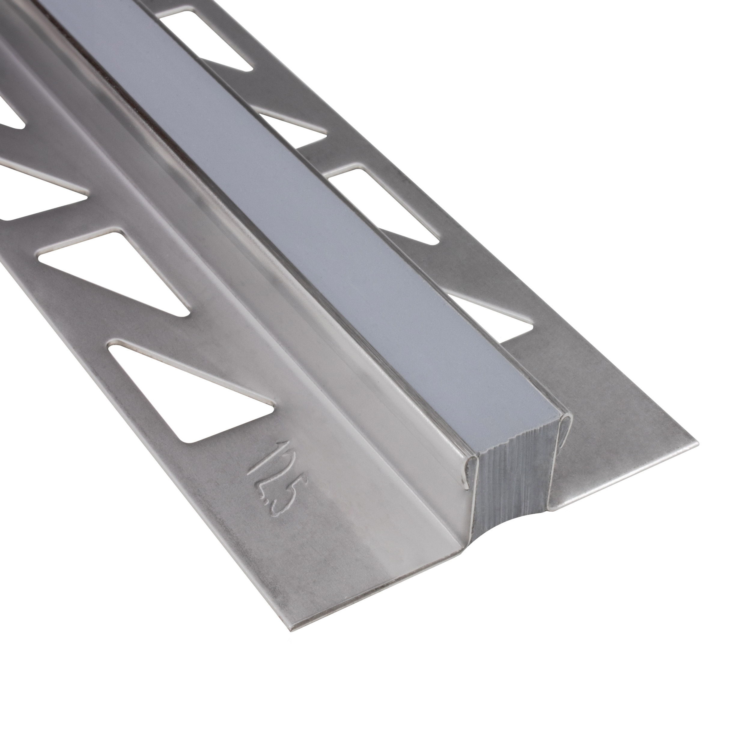 Dehnfugen Edelstahl Fliesenschiene Fliesenprofil silber matt L250cm 12mm