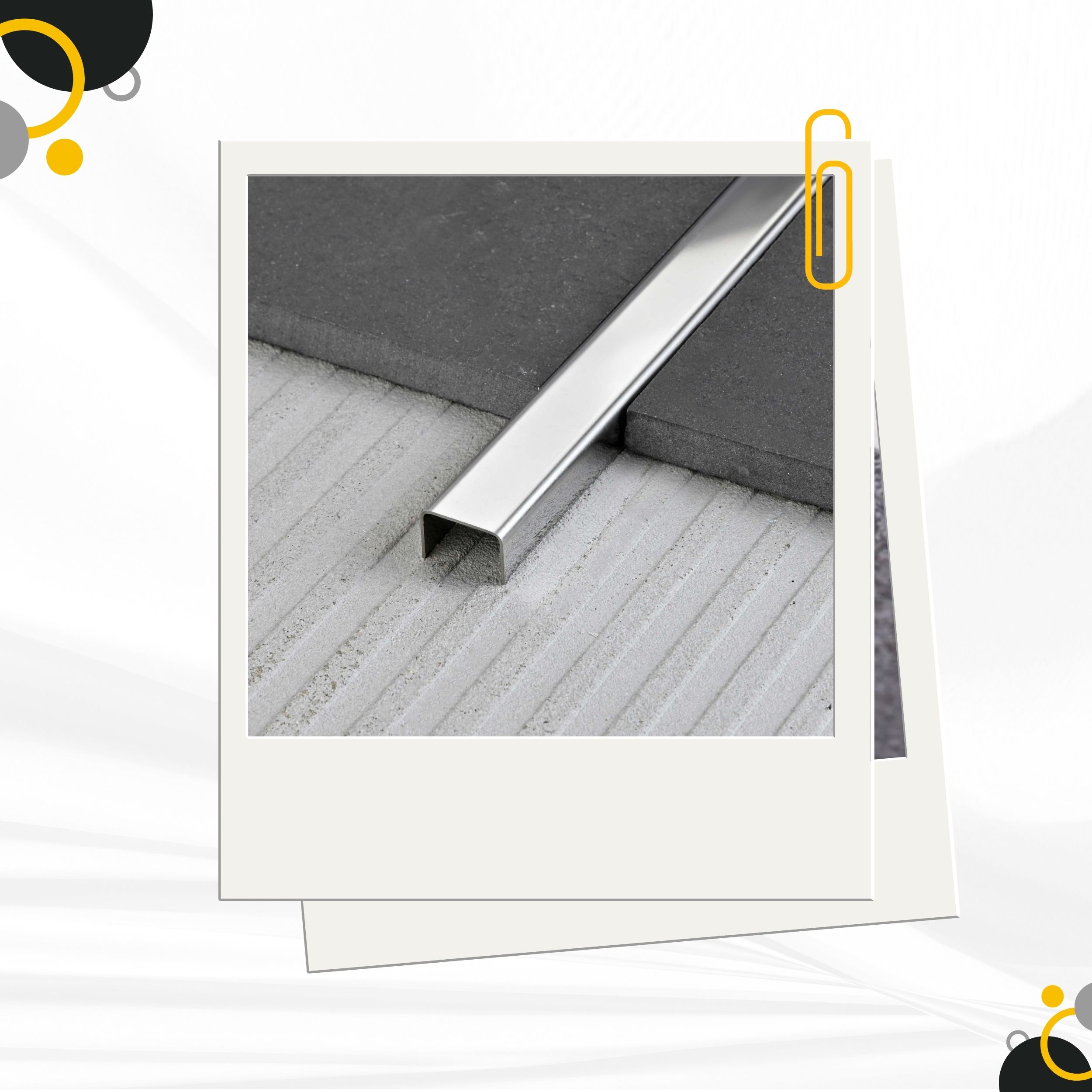 U Profil Edelstahlschiene Bordüre Fliesenschiene Edelstahl V2A L250cm 15mm