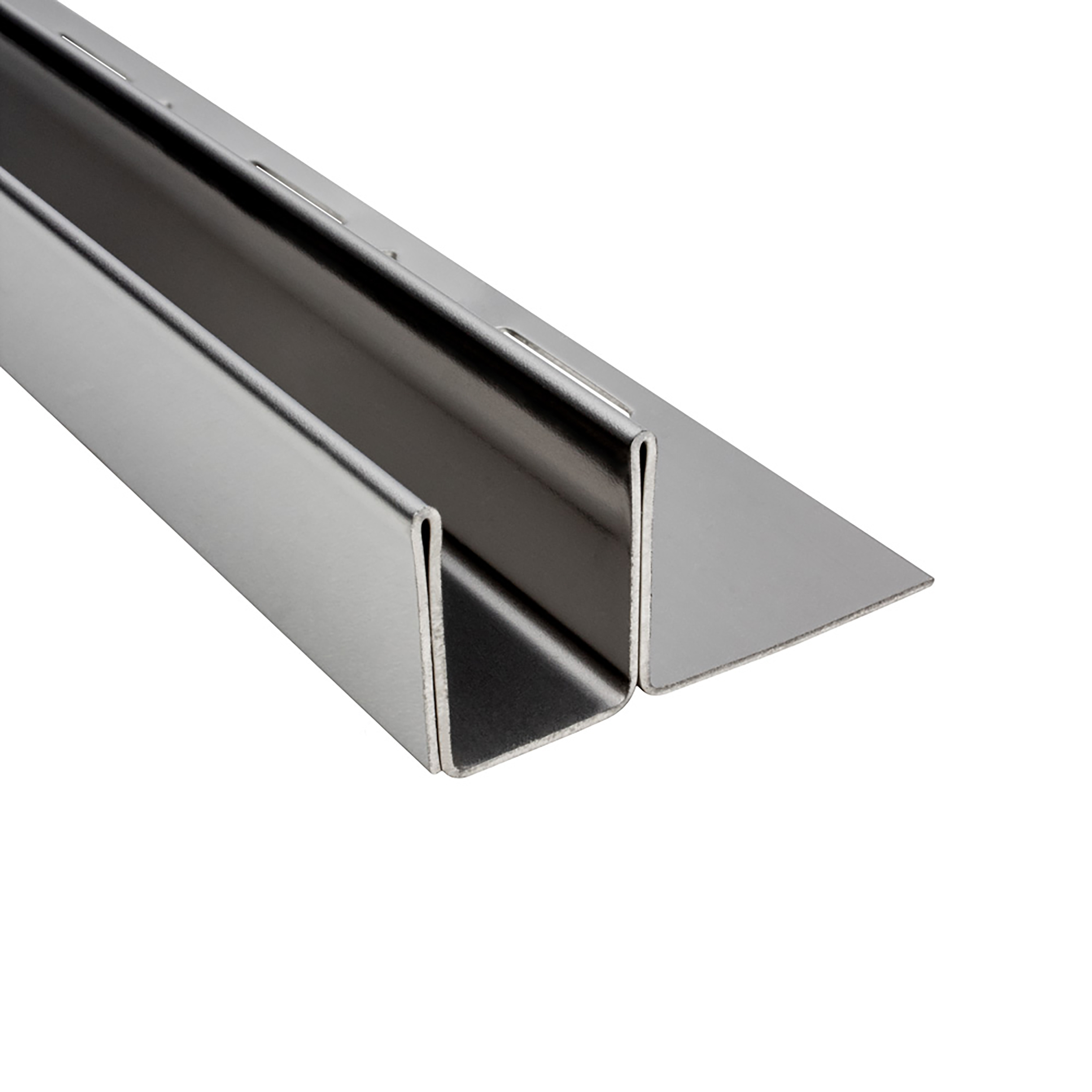 Glas-Fliesenprofil Edelstahl Klemmprofil Wandprofil V2A 2m H19mm 13mm-Glas glänzend