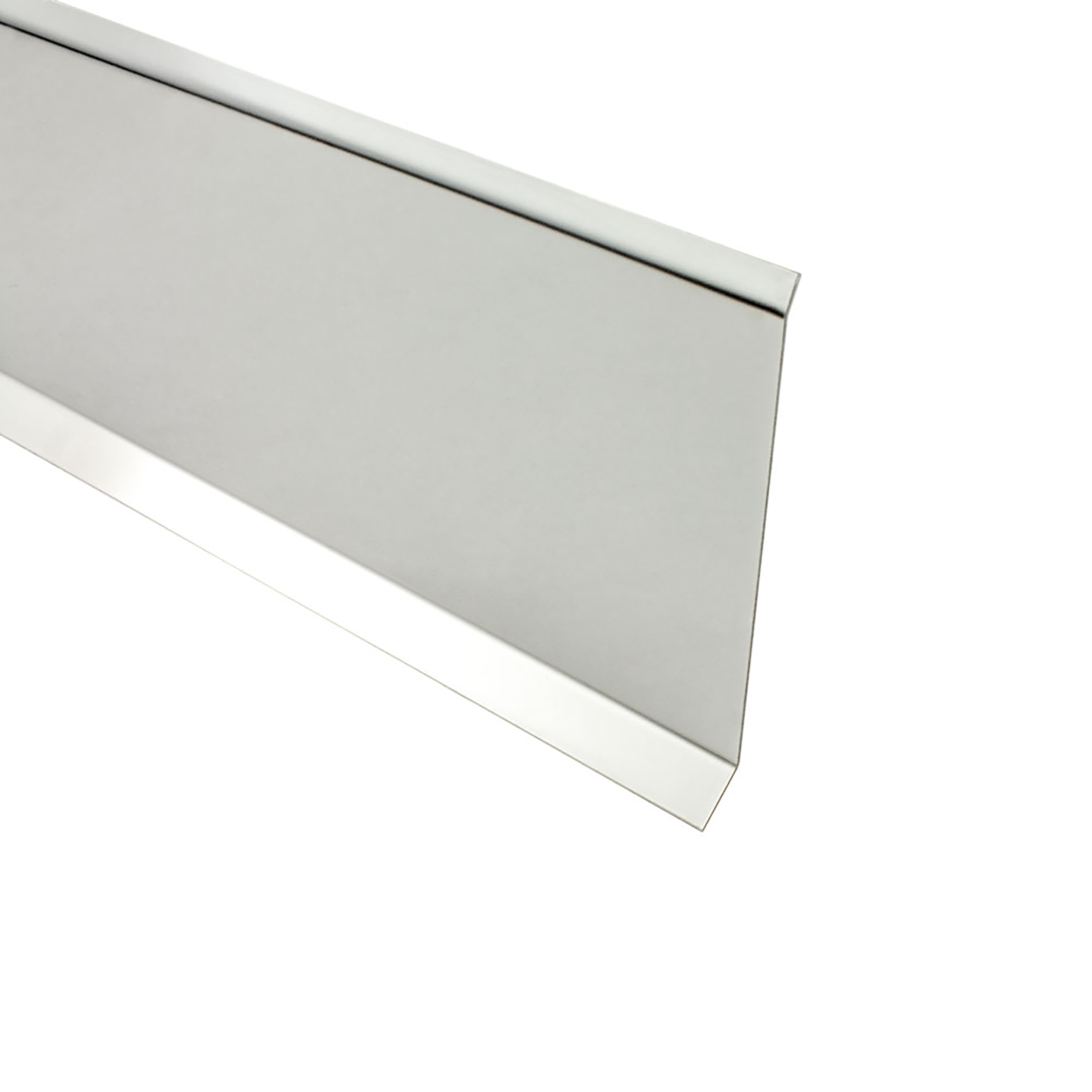 Sockelleiste Edelstahl Fußbodenleisten V2A L250cm 80mm glänzend