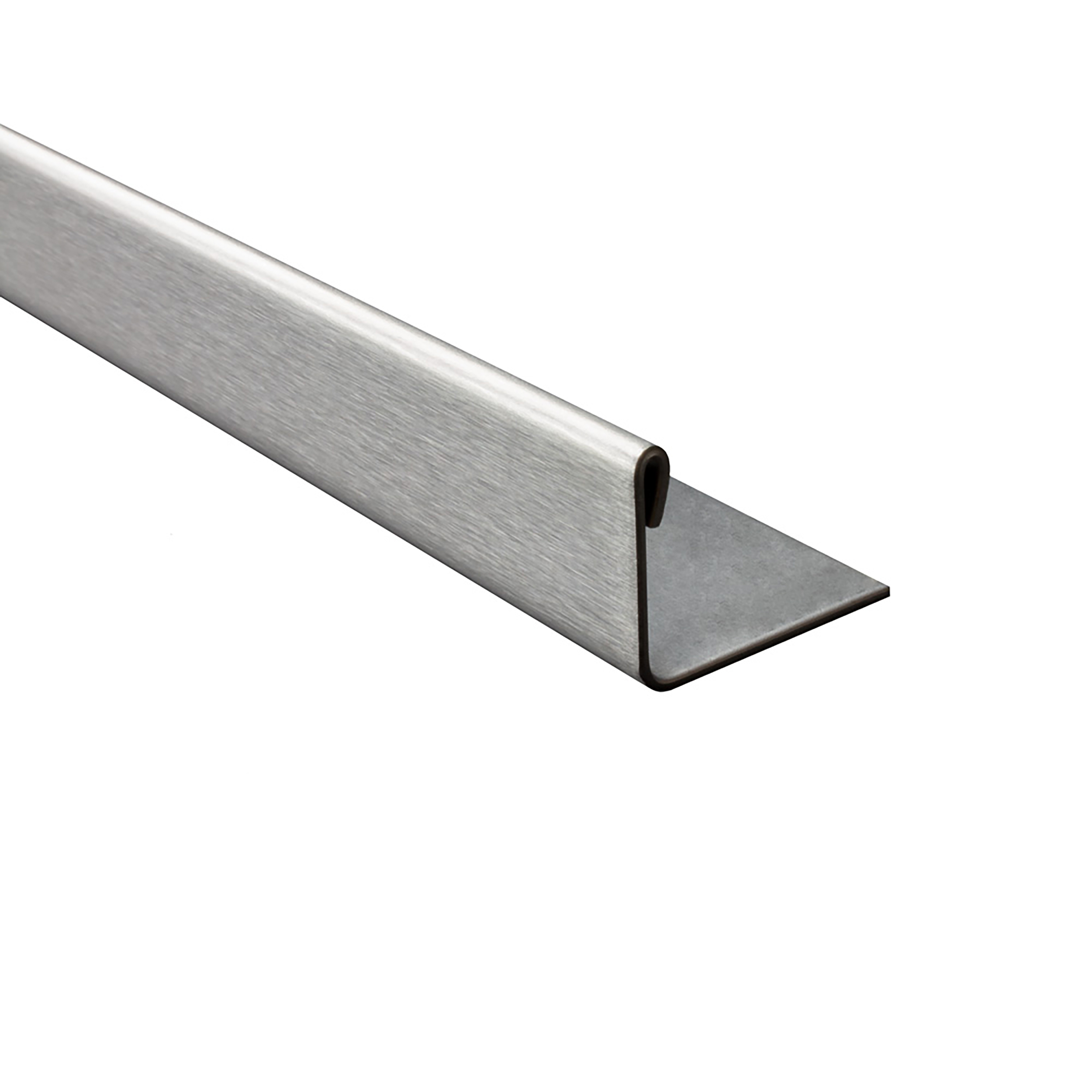 L-Profil Edelstahlschiene Profil Fliesenschiene Edelstahl V2A L250cm 15mm gebürstet