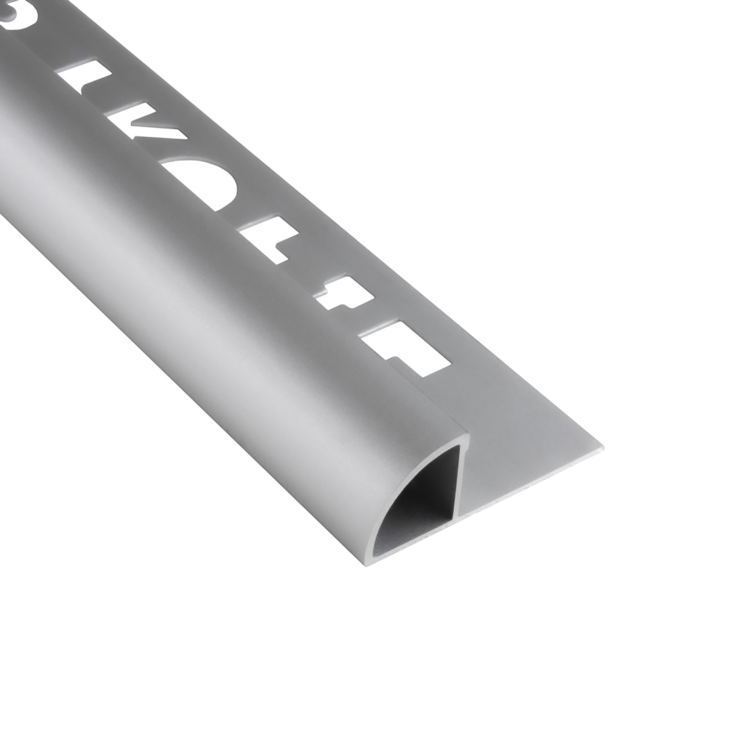 Alu Viertelkreis Profil Fliesenschiene silber matt L270cm 12mm