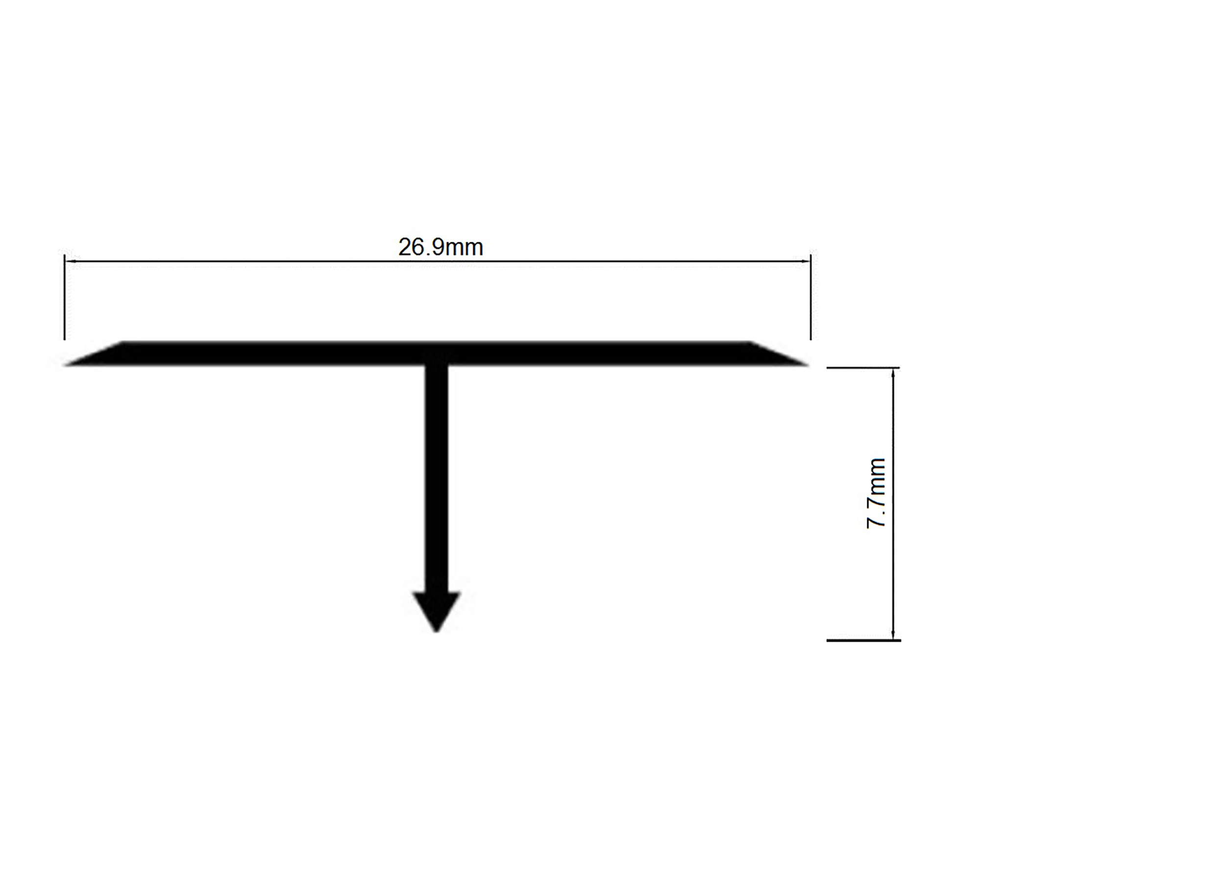 Alu T-Profil Übergangsschiene Übergangsprofil Laminat L250cm 27mm silber Alu T-Profil Übergangsschiene Übergangsprofil Laminat L250cm 27mm silber