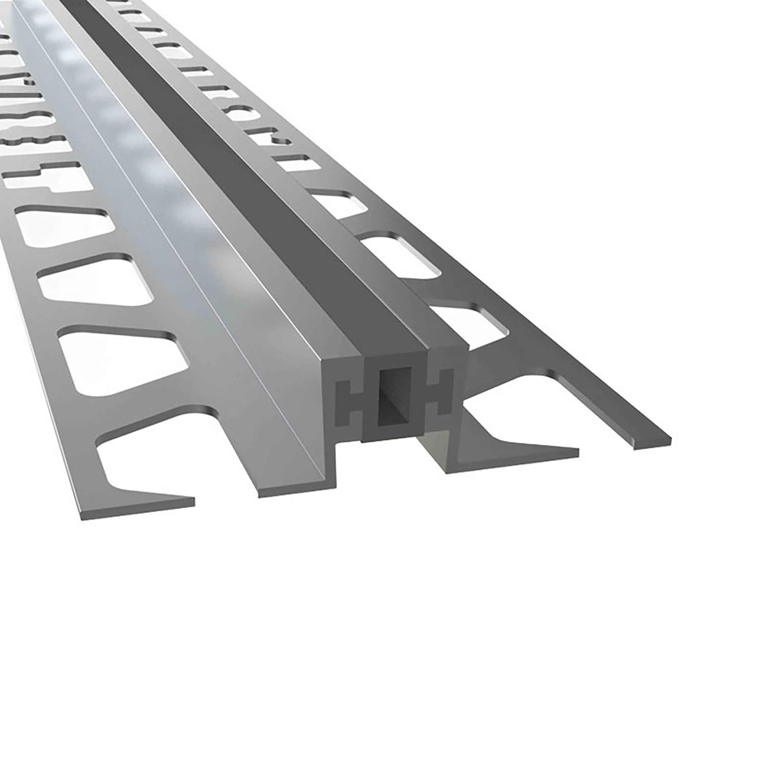 ALU Dehnfugen Fliesenschiene Fliesenprofil silber matt L270cm 10mm