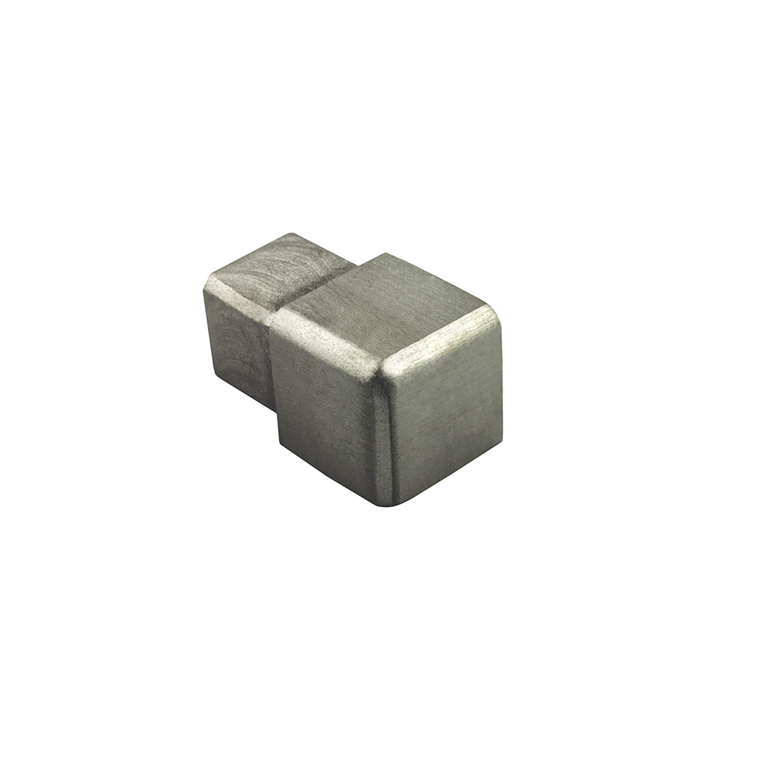 Quadrat Ausseneck Edelstahl V2A 12mm gebürstet Quadrat Ausseneck Edelstahl V2A 12mm gebürstet