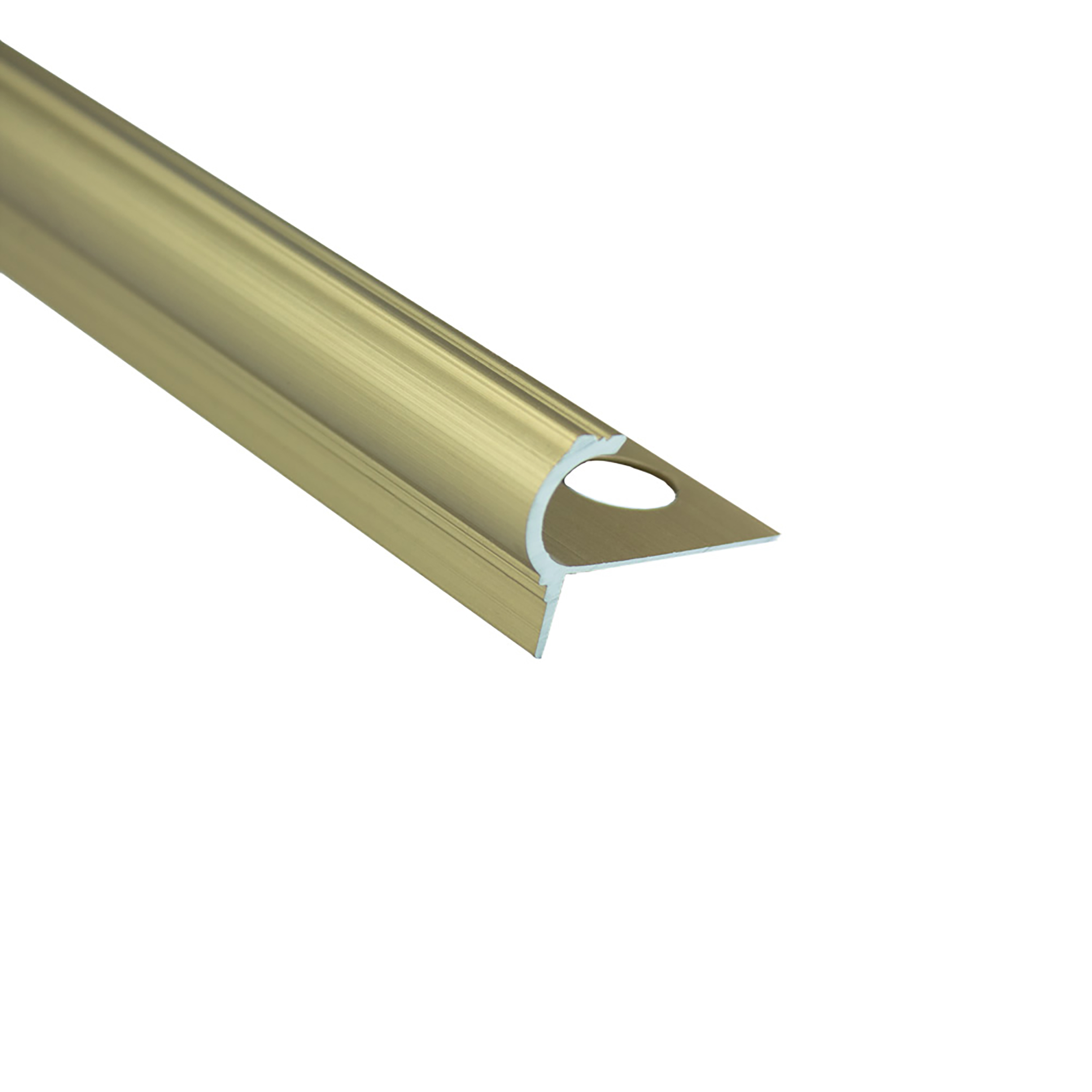 Alu Stufenprofil Fliesenschiene Profil Treppe Schiene matt L270cm H10mm gold Alu Stufenprofil Fliesenschiene Profil Treppe Schiene matt L270cm H10mm gold