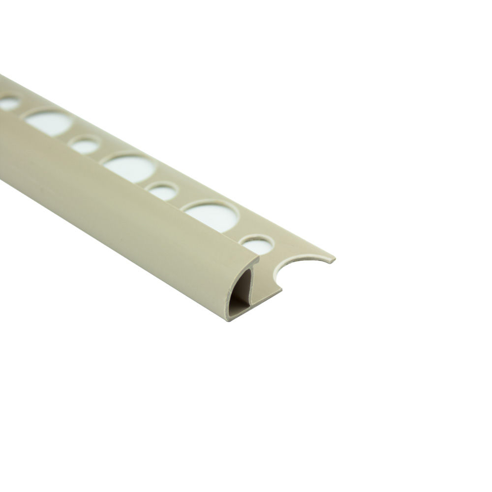 PVC Viertelkreis Fliesenschiene Fliesenprofil Kunststoff Schiene 10mm Bahama PVC Viertelkreis Fliesenschiene Fliesenprofil Kunststoff Schiene 10mm