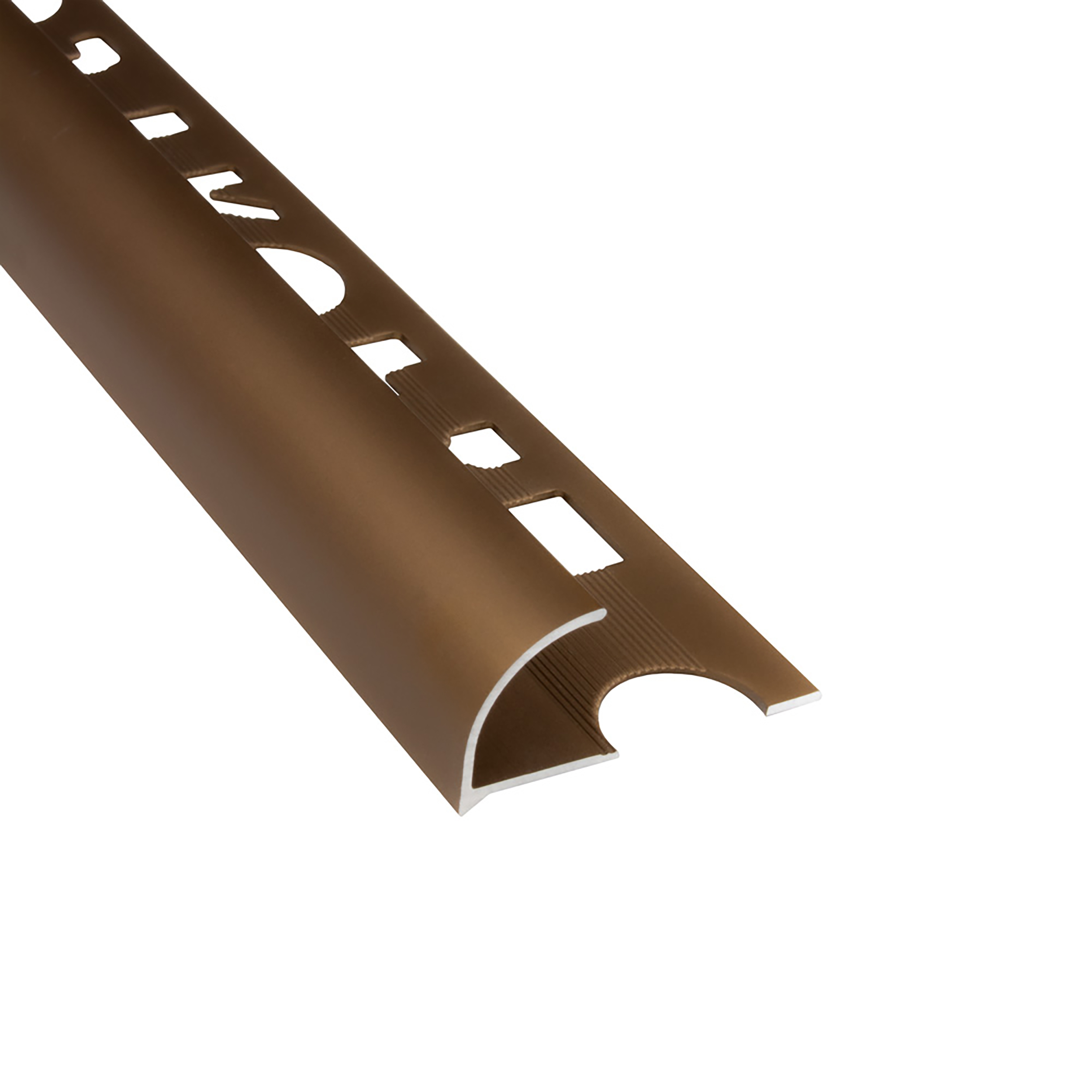 Alu Viertelkreis Profil Fliesen eloxiert, pulverbeschichtet, gebürstet 2,7m 10mm gold Alu Viertelkreis Profil Fliesenschiene eloxiert gold 2,7m 12mm matt