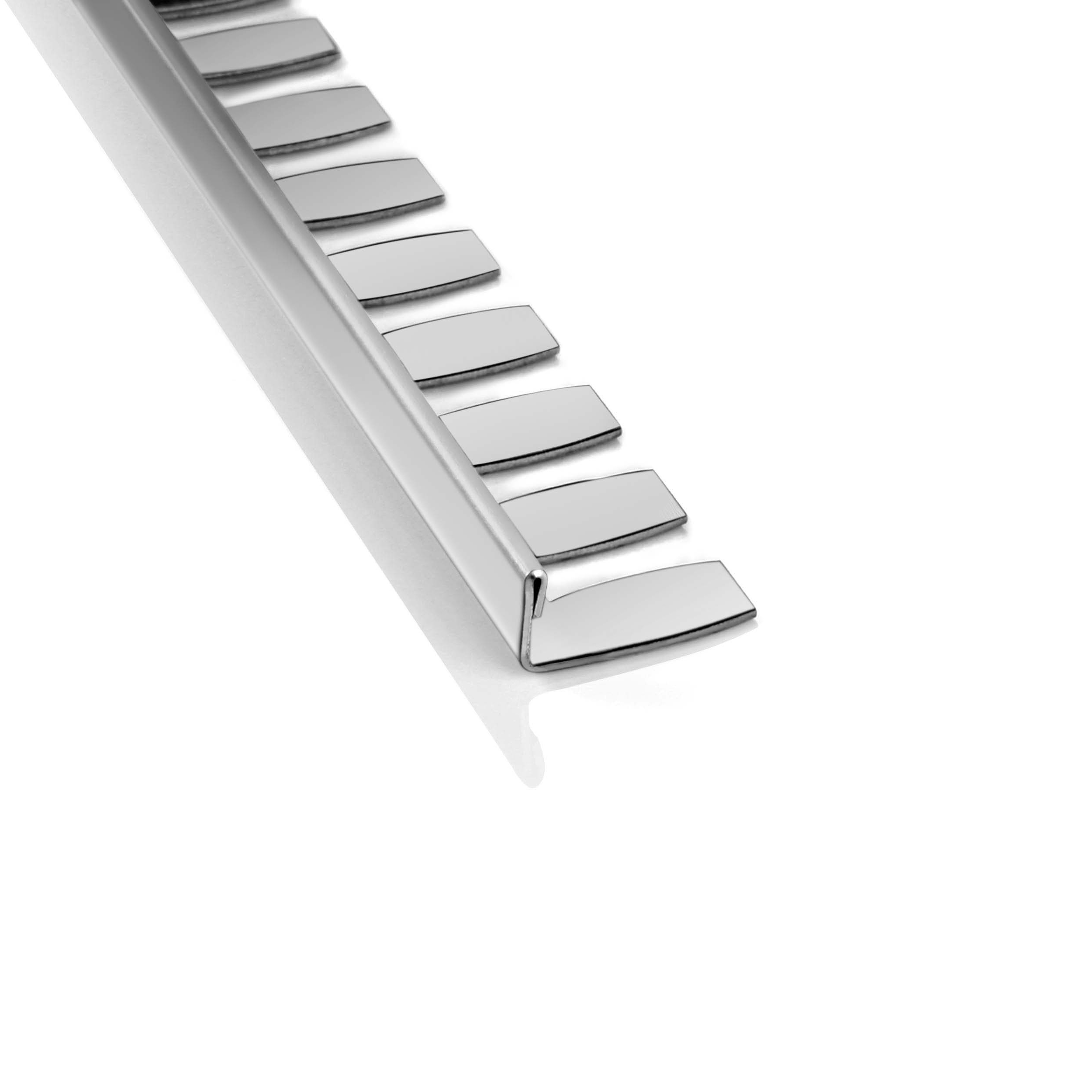 L-Profil flexibel biegbar Edelstahl Fliesenschiene V2A, 250cm, H10mm, silber glänzend L-Profil flexibel biegbar Edelstahl Fliesenschiene V2A, 250cm, H10mm, silber glänzend