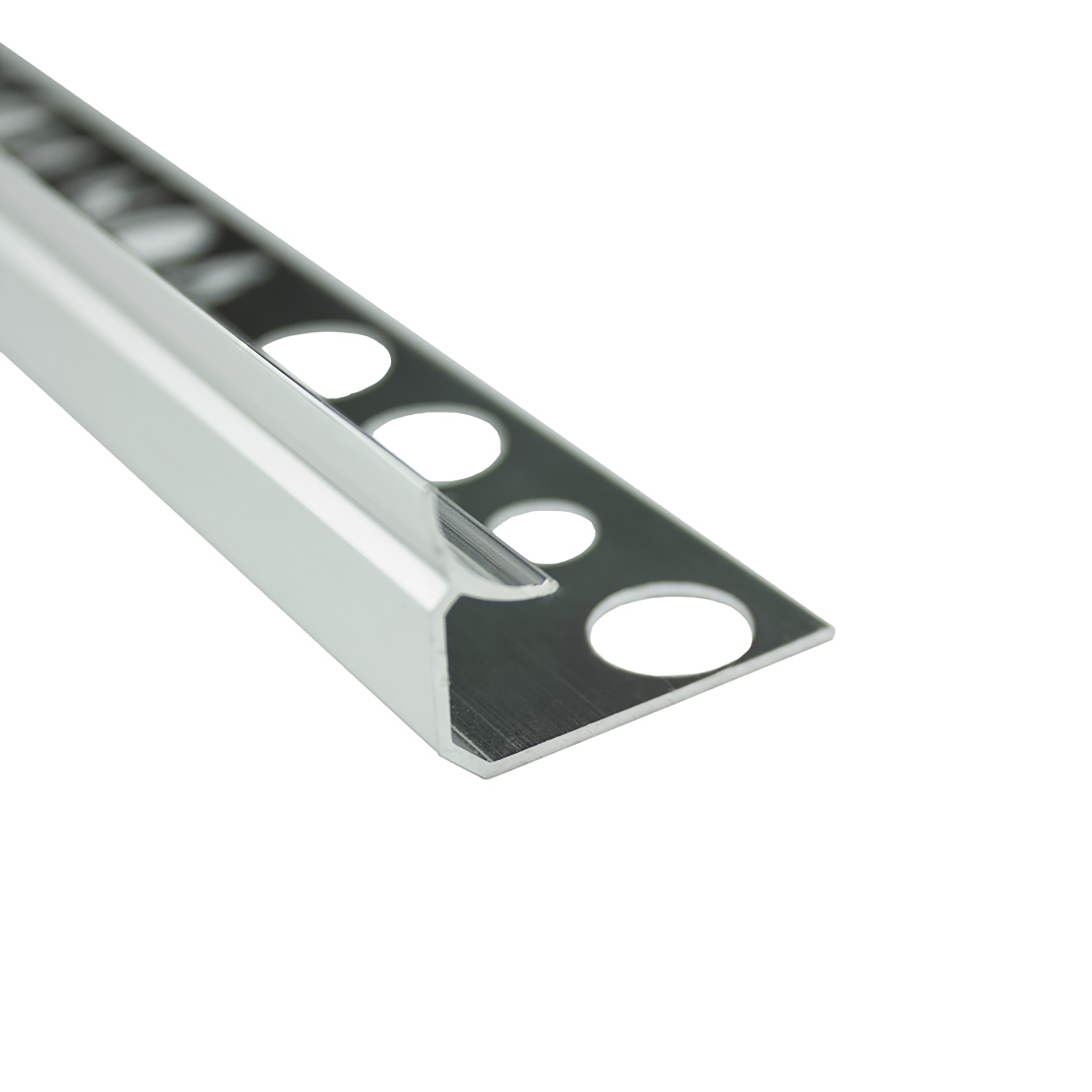 Alu Inneneck Profil Fliesenschiene Schiene silber L270cm H10mm poliert