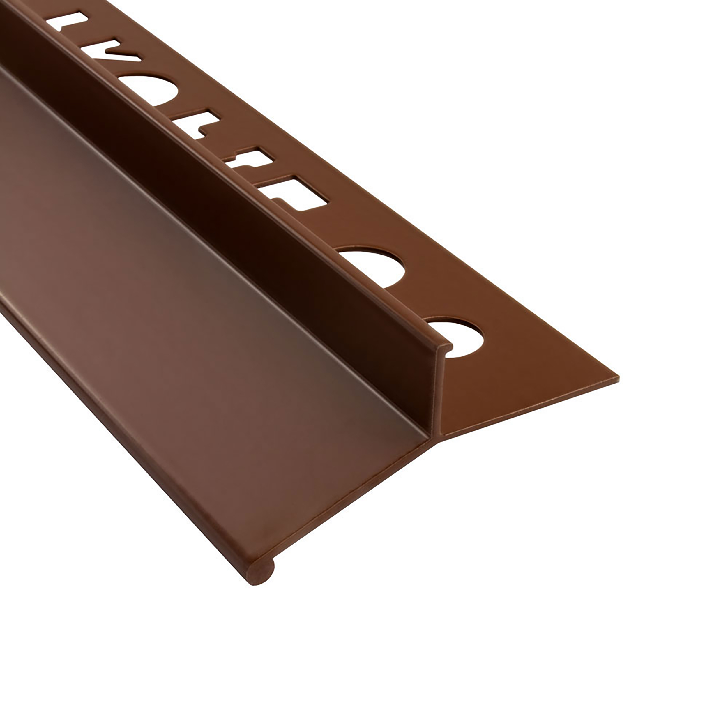 Alu Balkon Terrasse abtropf Profil Fliesenschiene Profil Schiene L300cm farbig 10mm braun