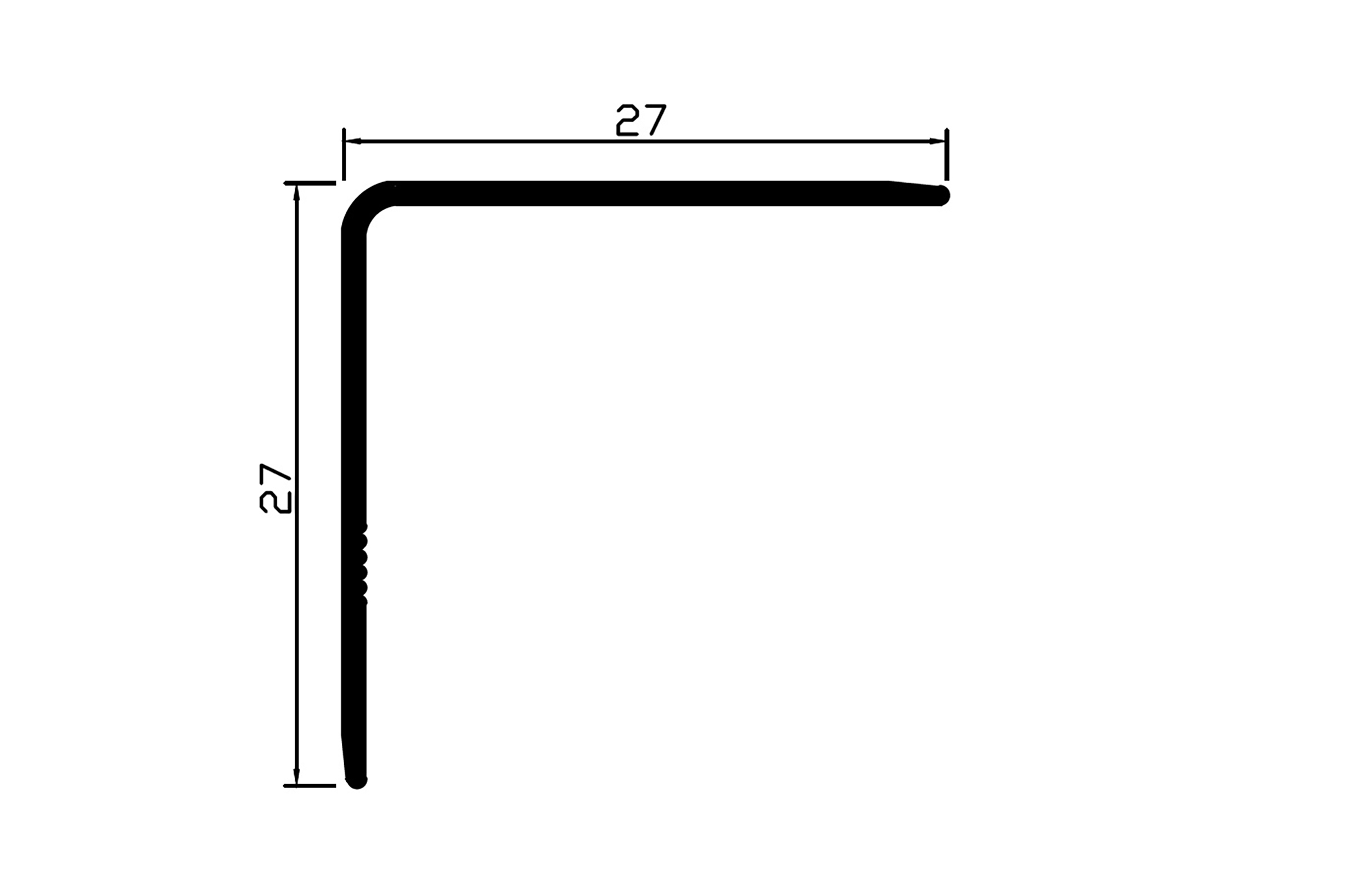Alu Winkel-Profil Kantenschutz Zierleiste Profil gold matt 270cm H27mm Alu Winkel-Profil Kantenschutz Zierleiste Profil gold matt 270cm H27mm
