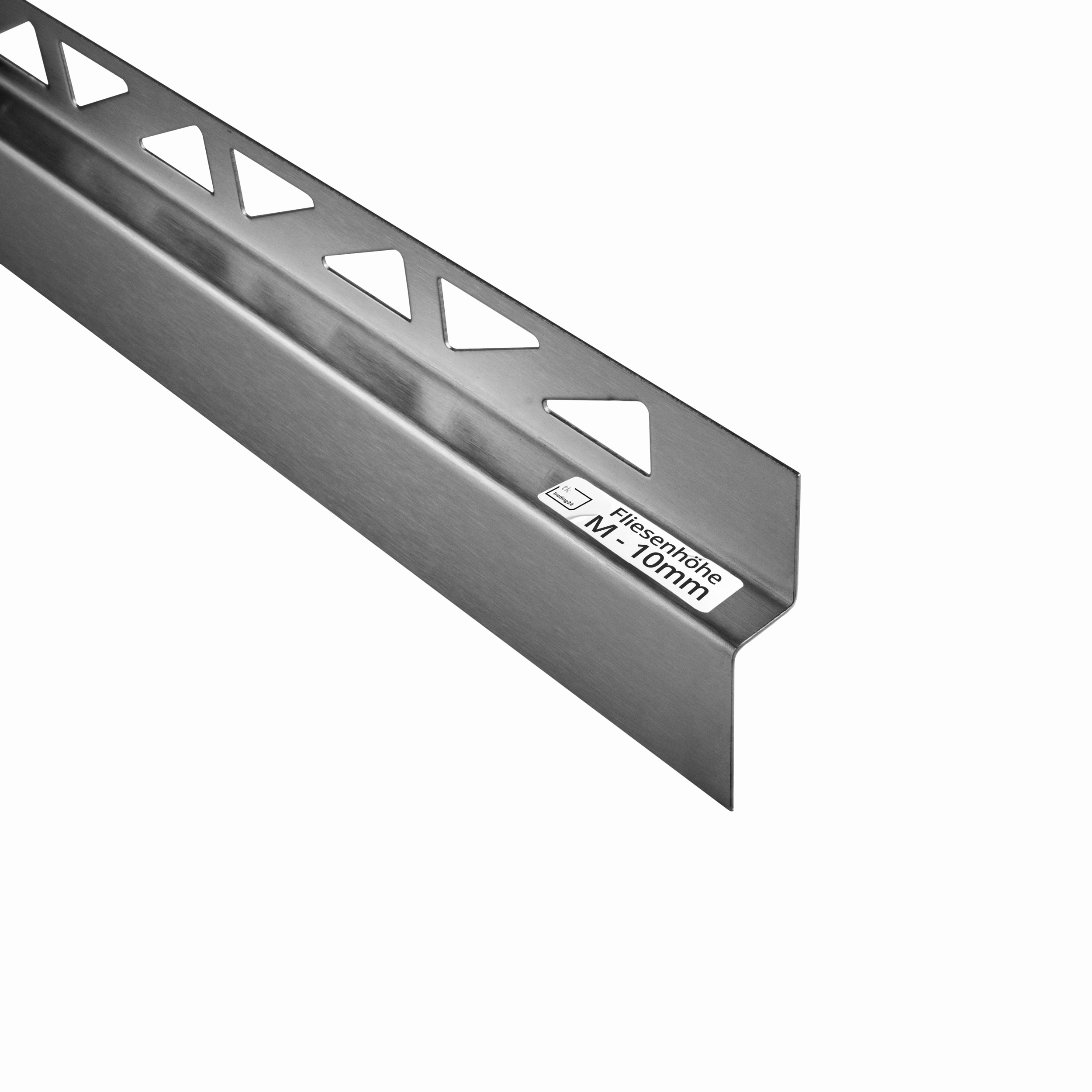 Dusch-, Wand-, Keil-Profil Gefälleprofil begehbare Dusche gebürstet 10mm Typ 6 - Mitte - 150cm